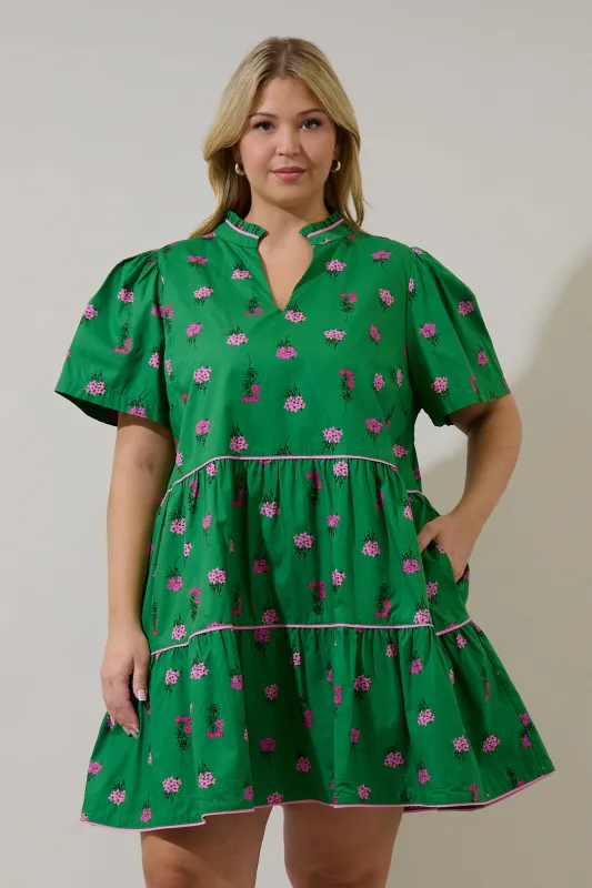 Candace Tiered Mini Dress Vivy Floral Curve made by Sugarlips