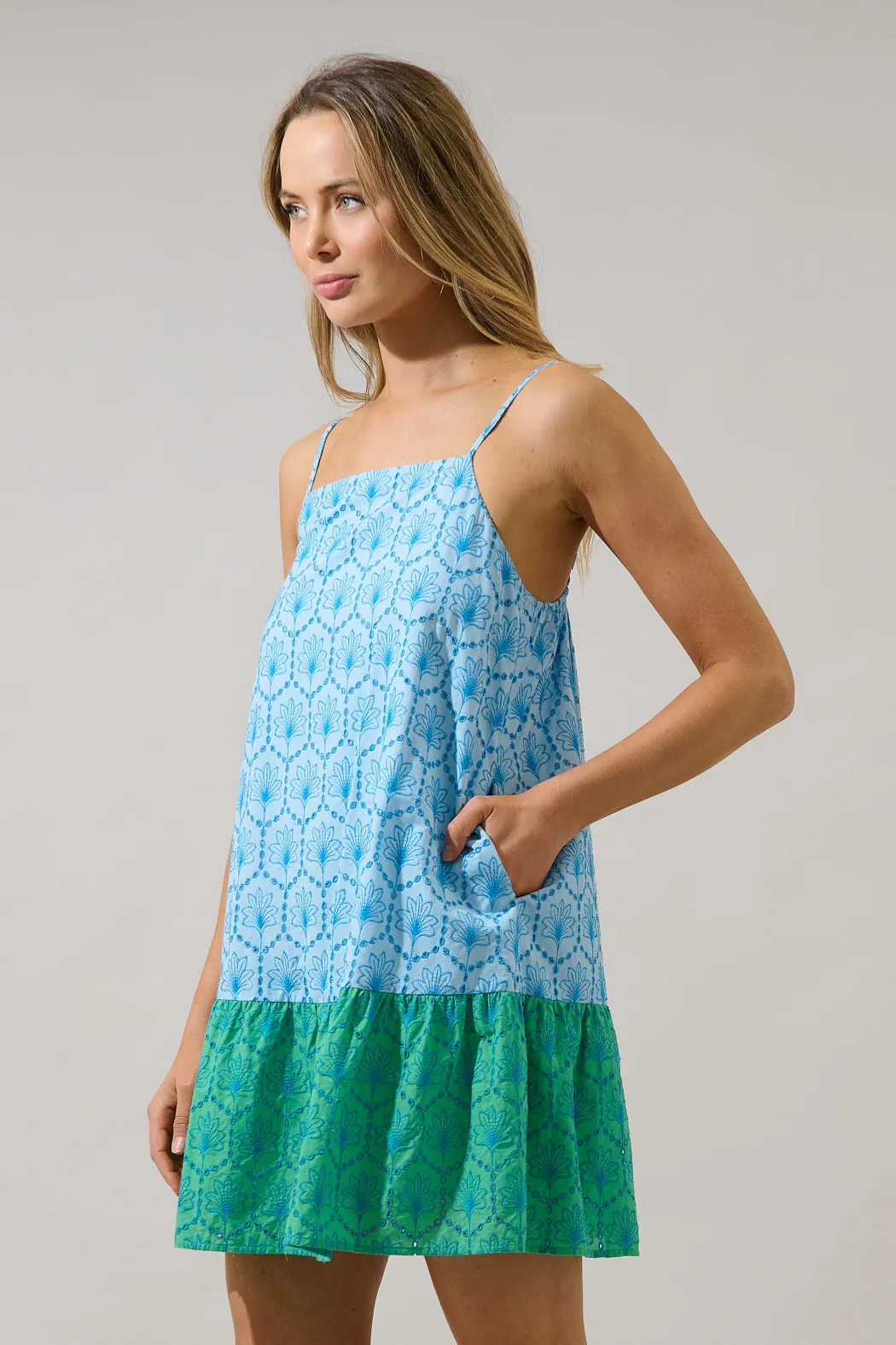 Jenny Shift Mini Dress Mirada Eyelet sold by Sugarlips product image thumbnail 4