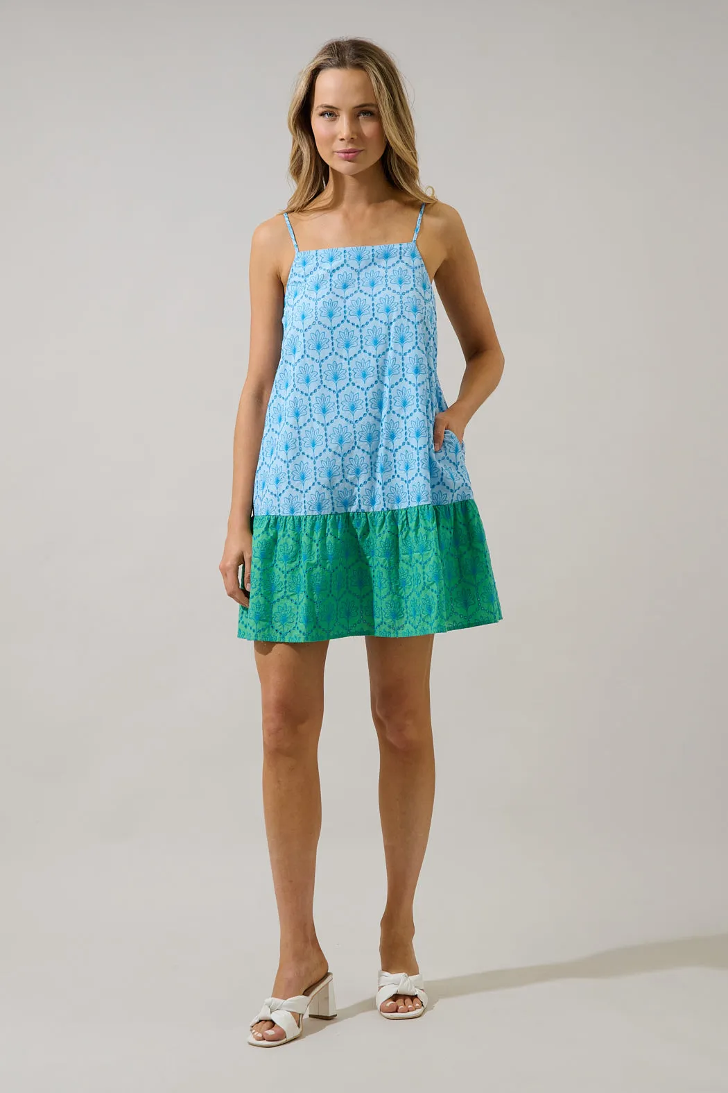 Jenny Shift Mini Dress Mirada Eyelet sold by Sugarlips product image thumbnail 5