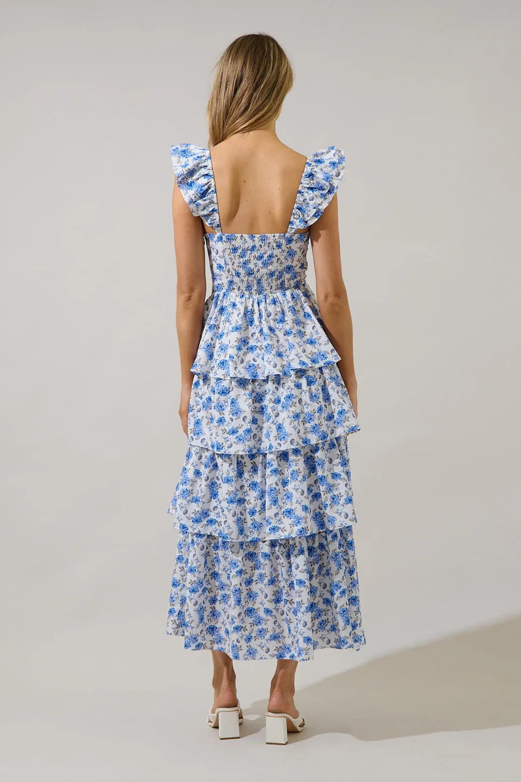 Covina Tiered Midi Dress Patty Floral sold by Sugarlips product image thumbnail 2