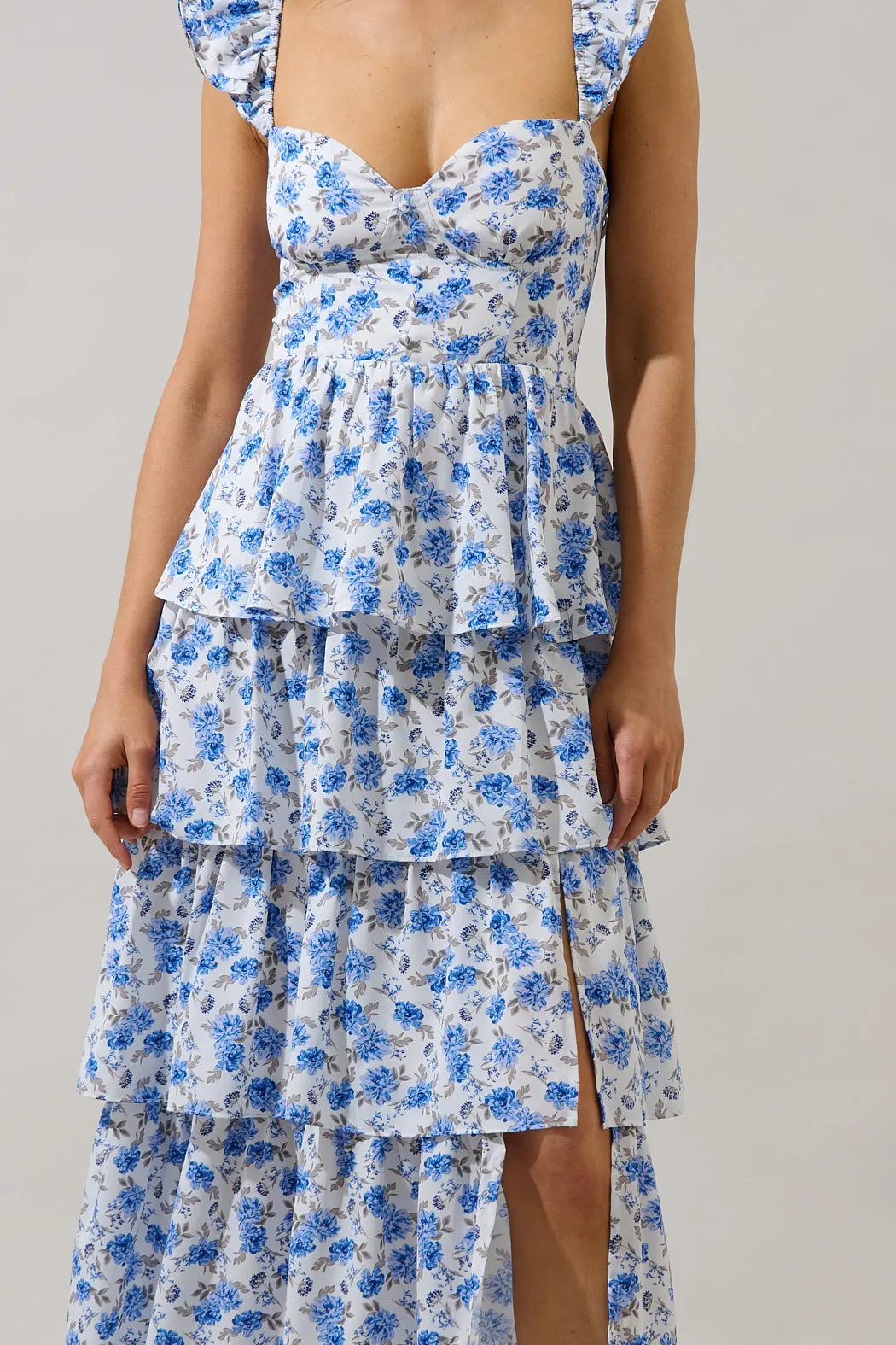 Covina Tiered Midi Dress Patty Floral sold by Sugarlips product image thumbnail 4