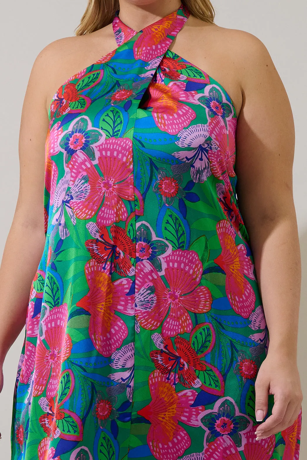 Mivia Halter Mini Dress Hansel Floral Curve sold by Sugarlips product image thumbnail 5