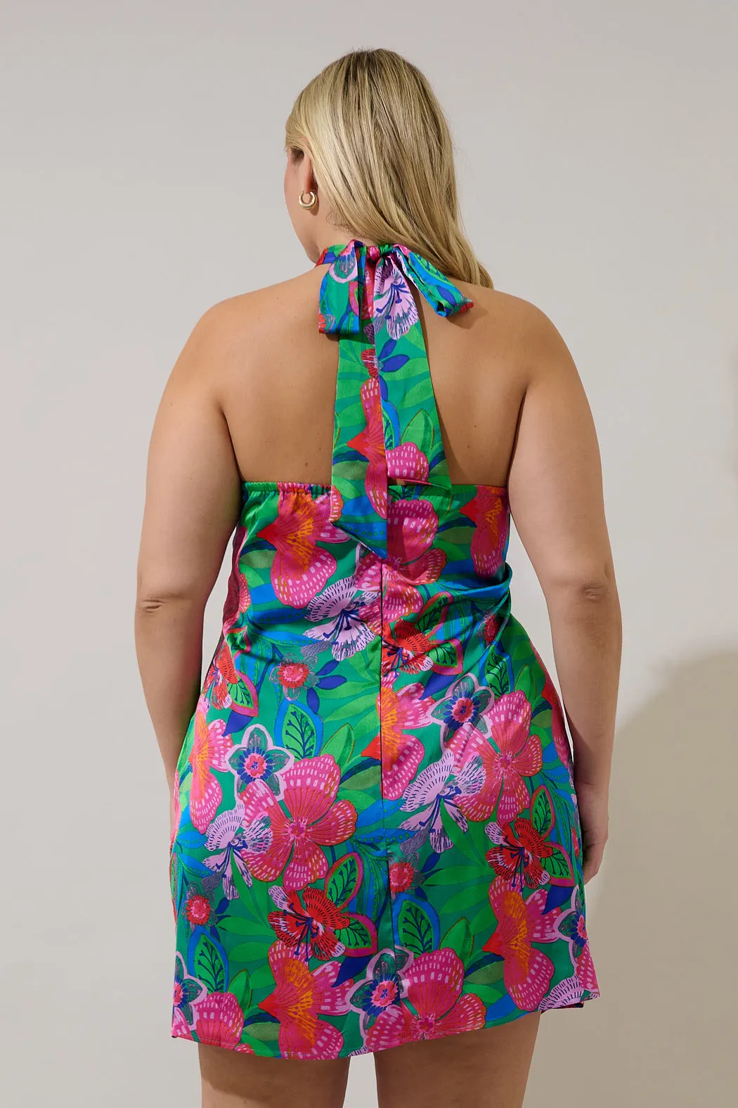 Mivia Halter Mini Dress Hansel Floral Curve sold by Sugarlips product image thumbnail 2