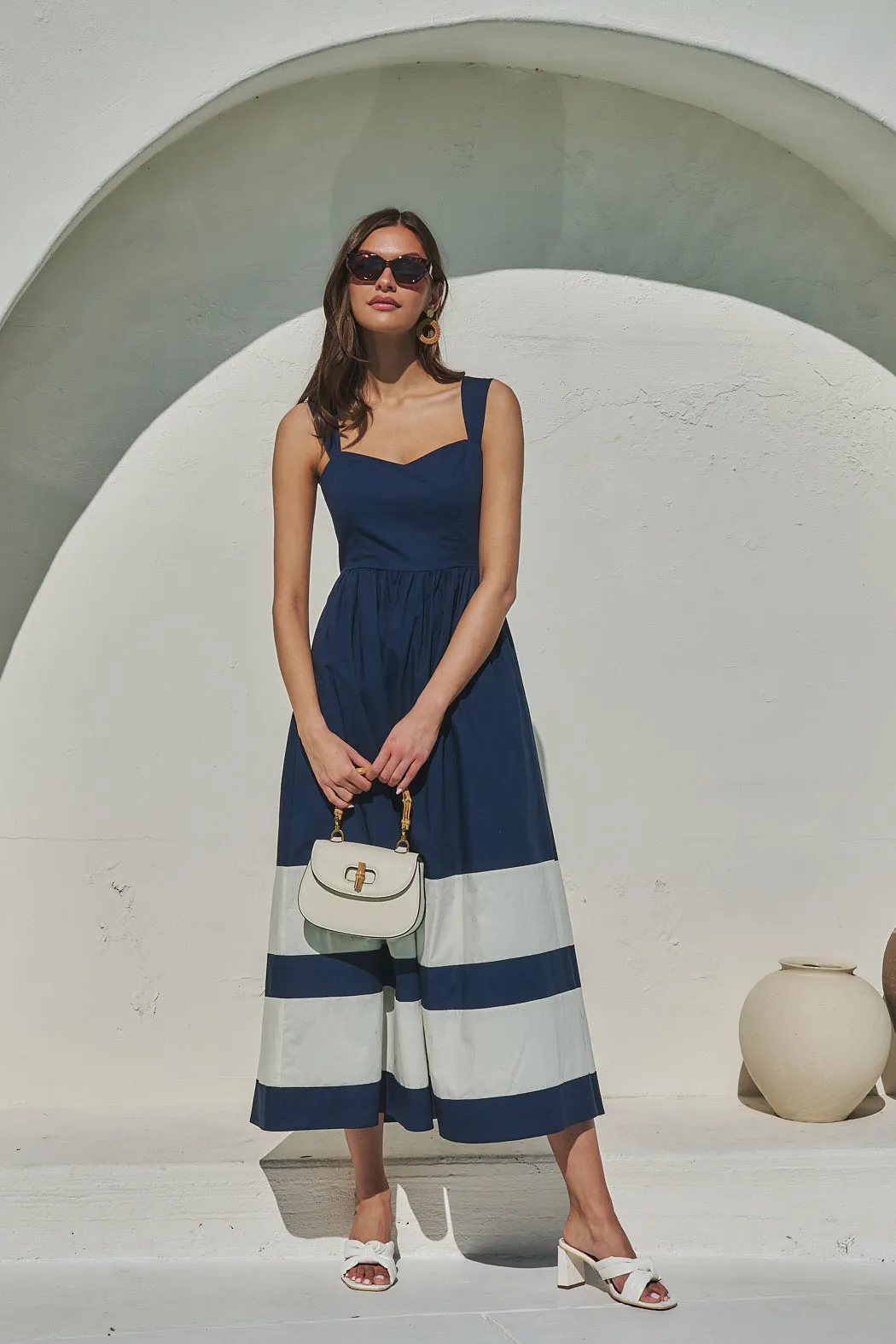 Murry Smocked Contrast Maxi Dress sold by Sugarlips product image thumbnail 2