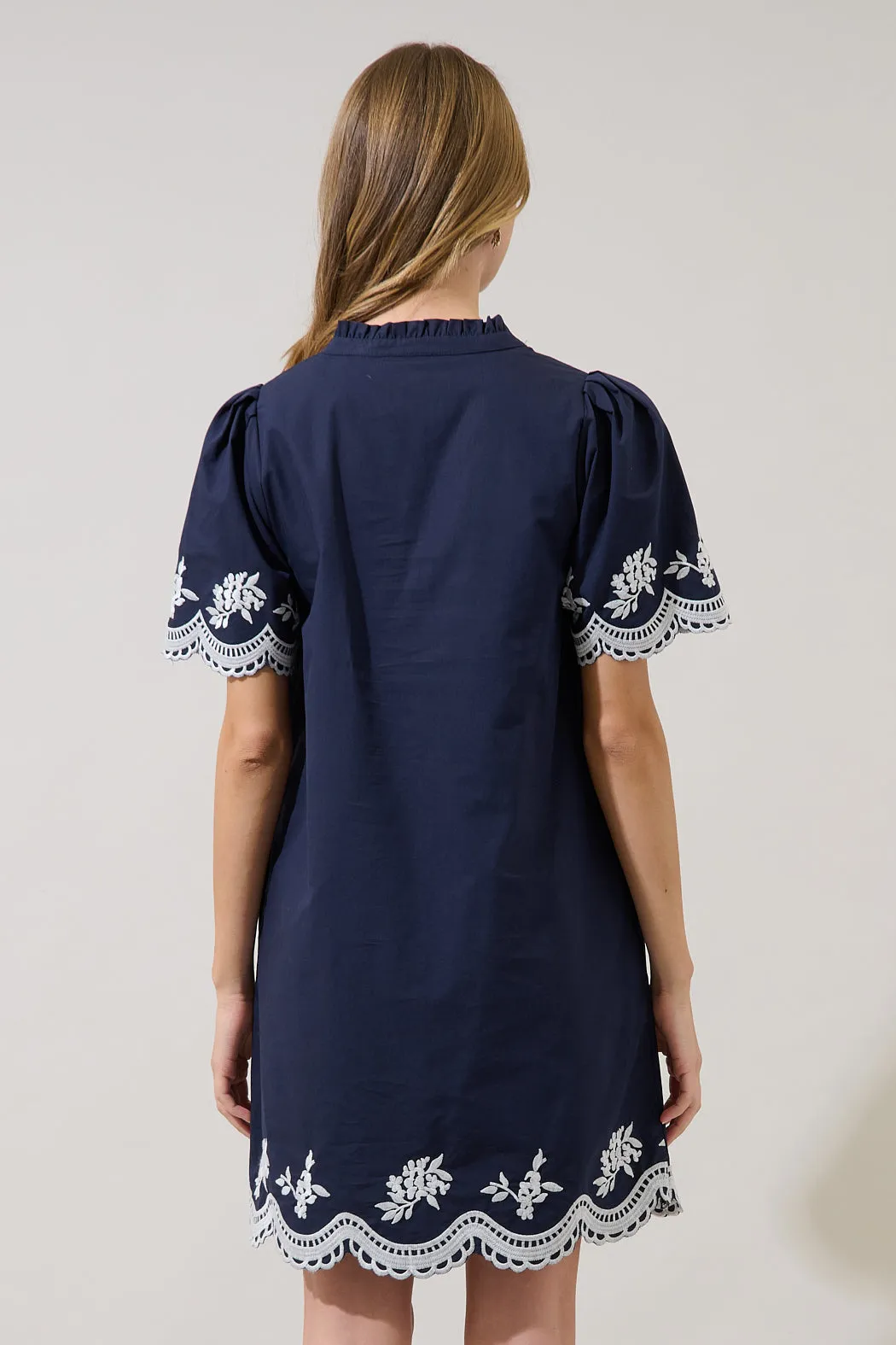 Melania Embroidered Shift Mini Dress sold by Sugarlips product image thumbnail 3