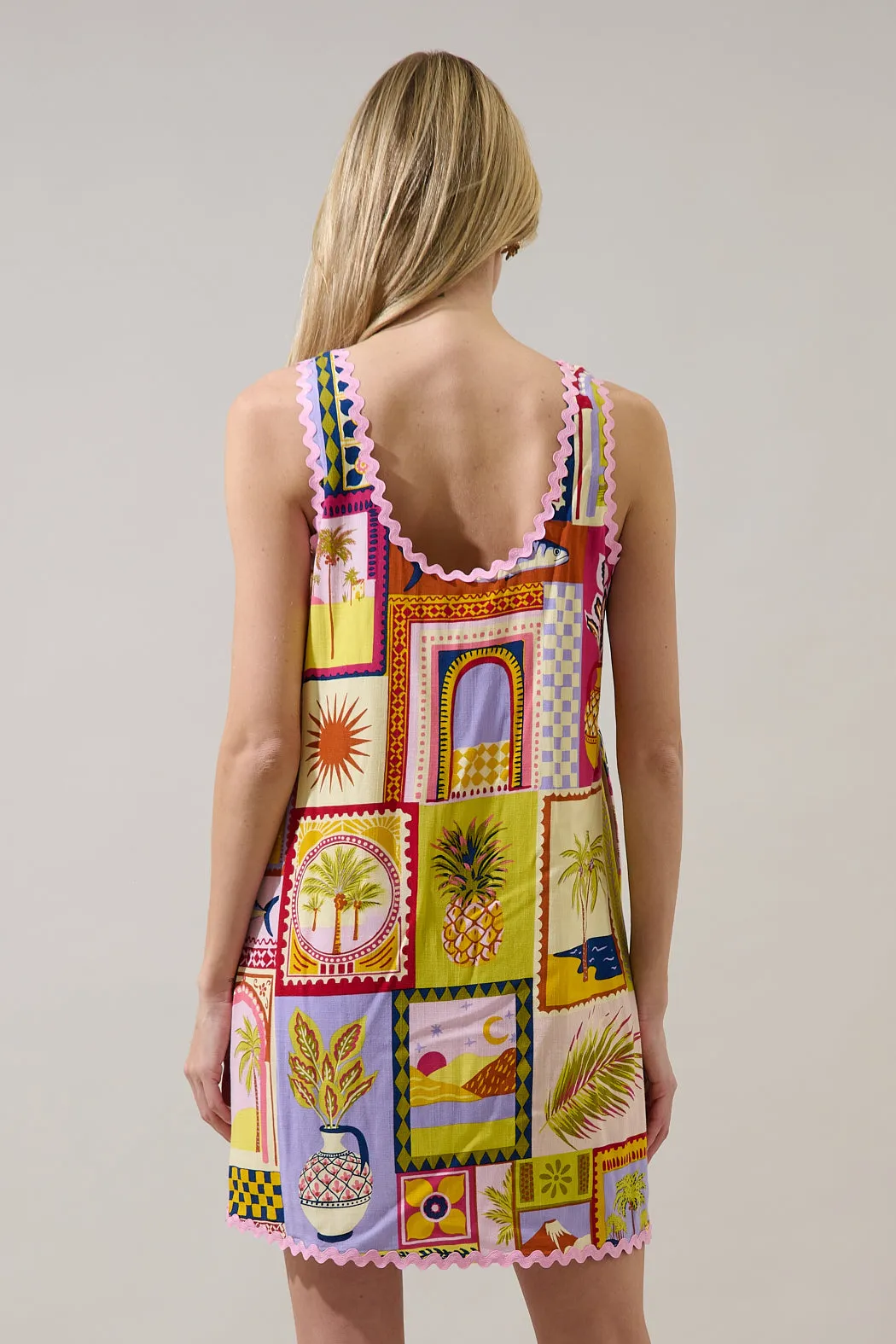 Auriel Shift Mini Dress Talmar Postcard sold by Sugarlips product image thumbnail 3