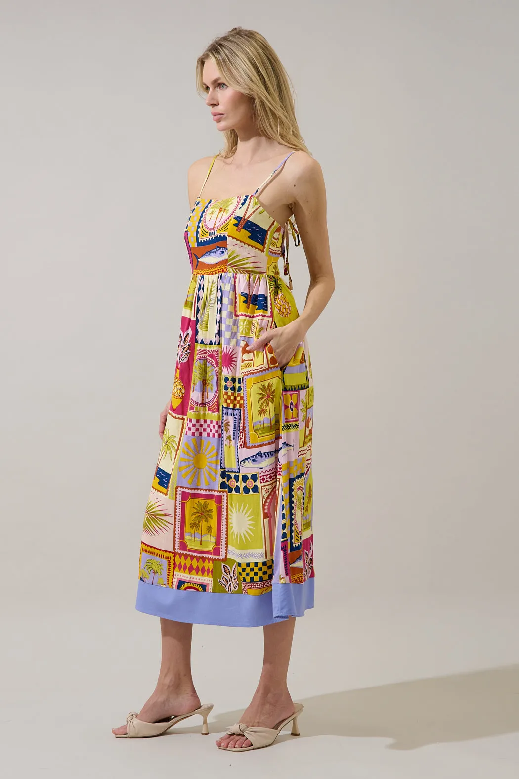 Senia Midi Dress Talmar Postcard sold by Sugarlips product image thumbnail 4