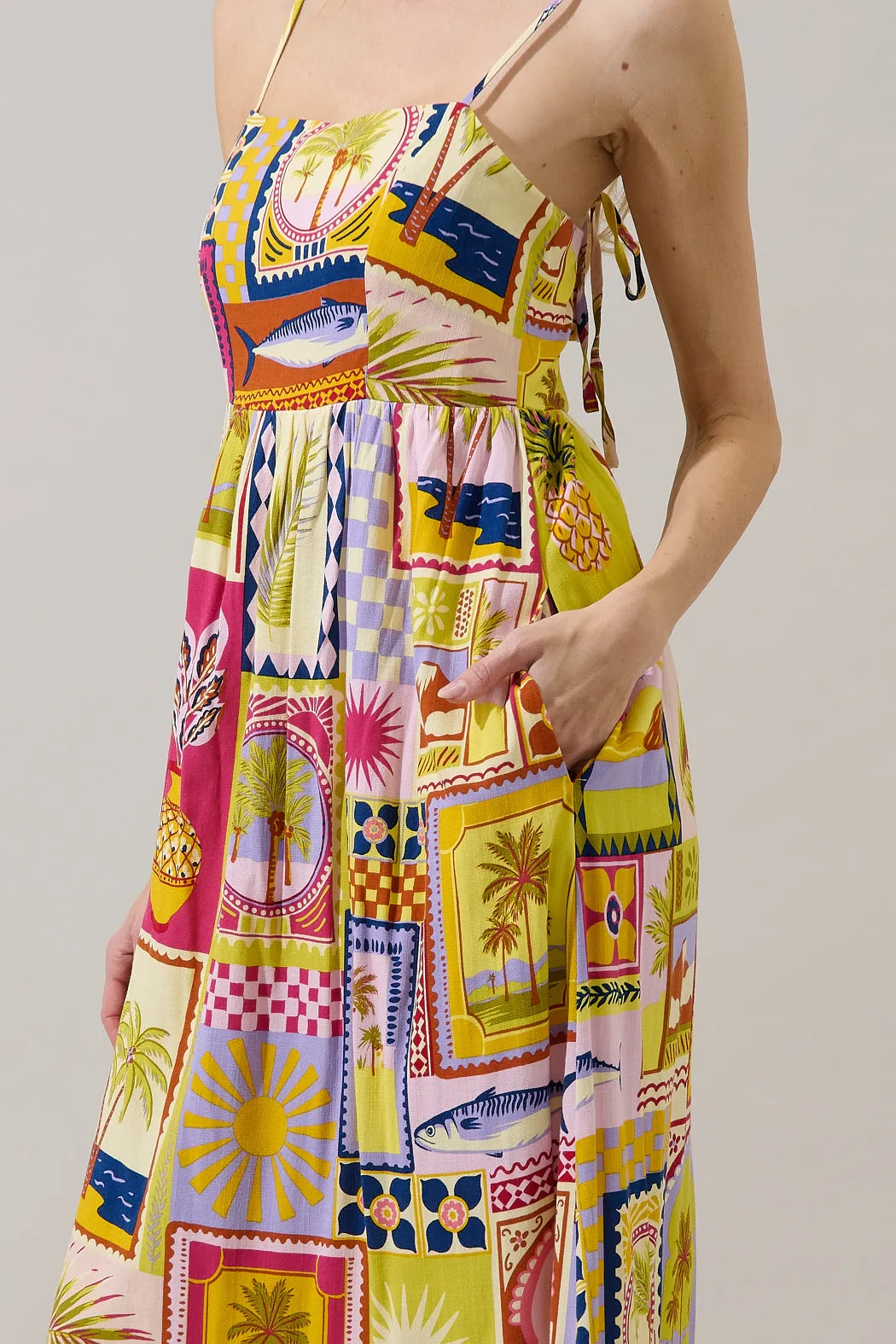 Senia Midi Dress Talmar Postcard sold by Sugarlips product image thumbnail 5