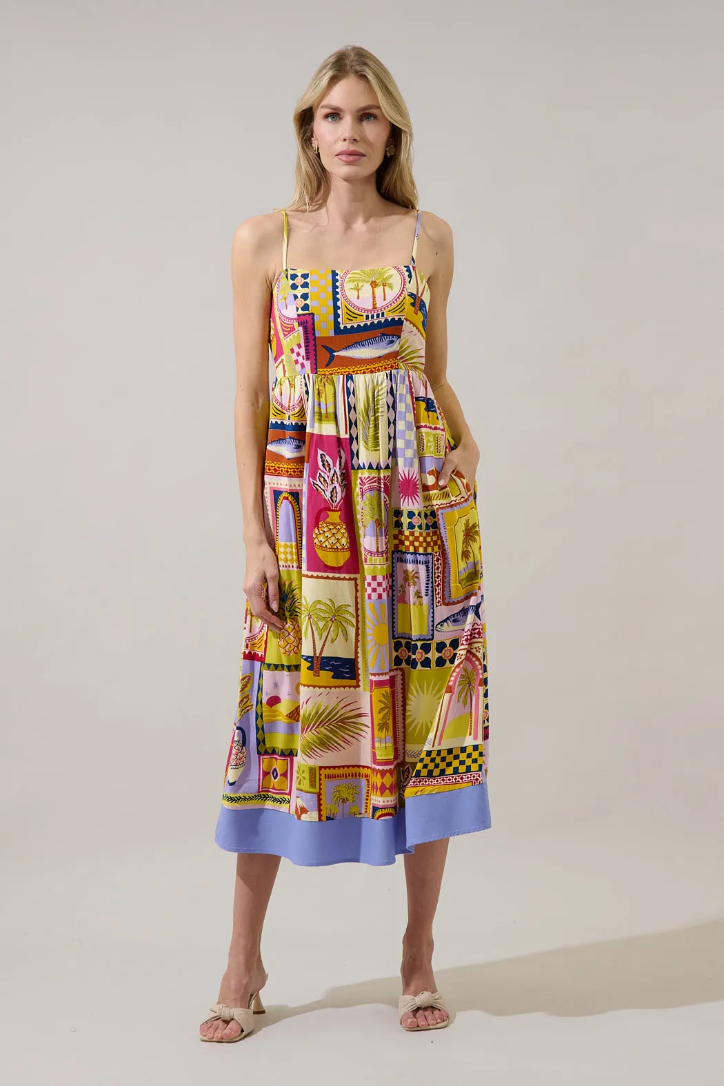 Senia Midi Dress Talmar Postcard sold by Sugarlips product image thumbnail 2