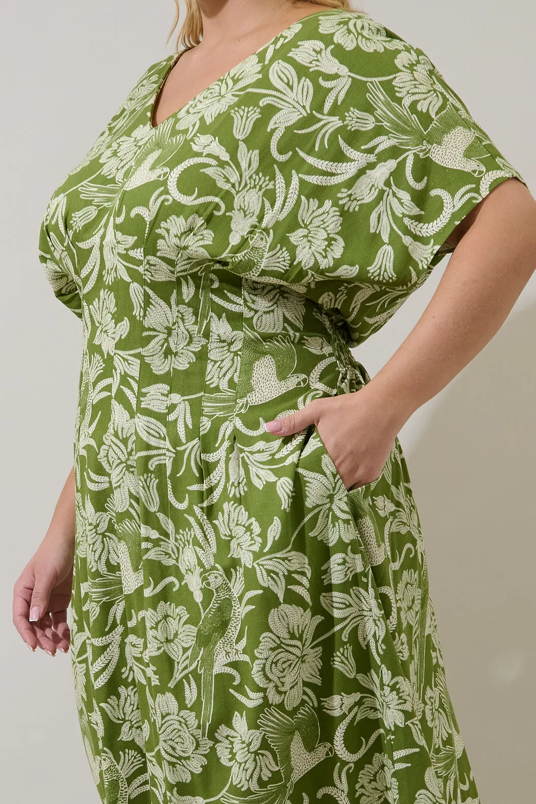 Melda Pleated Midi Dress Kory Floral Curve sold by Sugarlips product image thumbnail 4