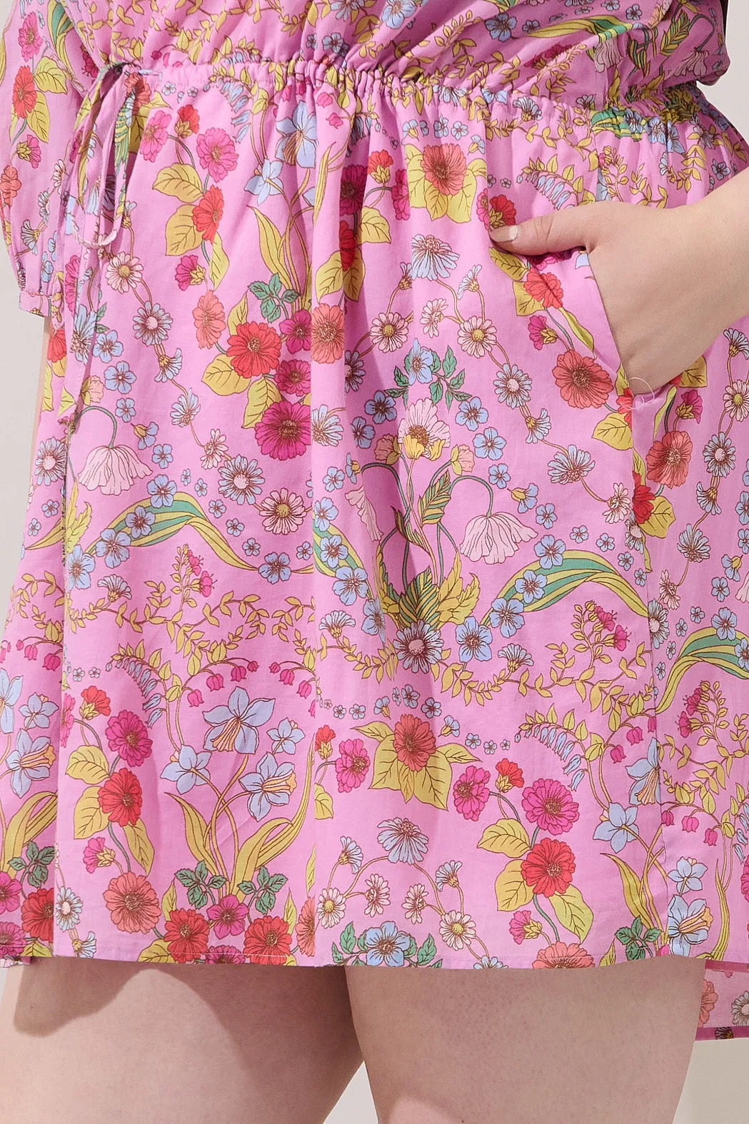 Ramsie Floral Melany Shift Mini Dress Curve sold by Sugarlips product image thumbnail 5