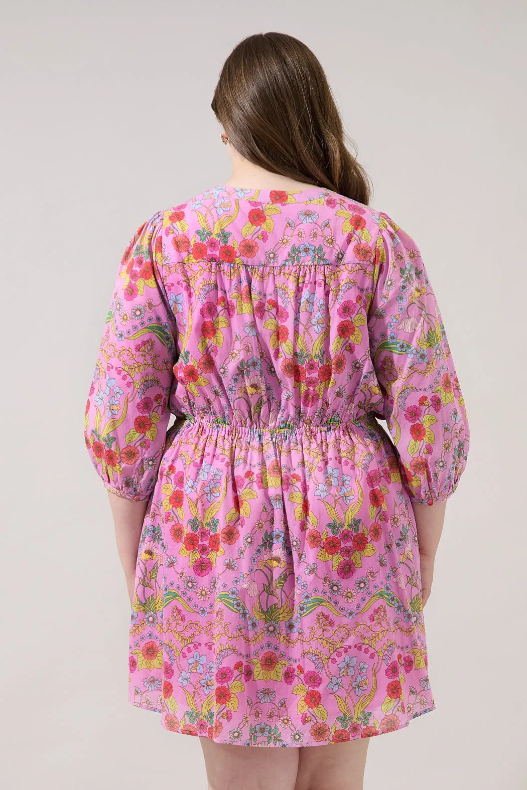 Ramsie Floral Melany Shift Mini Dress Curve sold by Sugarlips product image thumbnail 2
