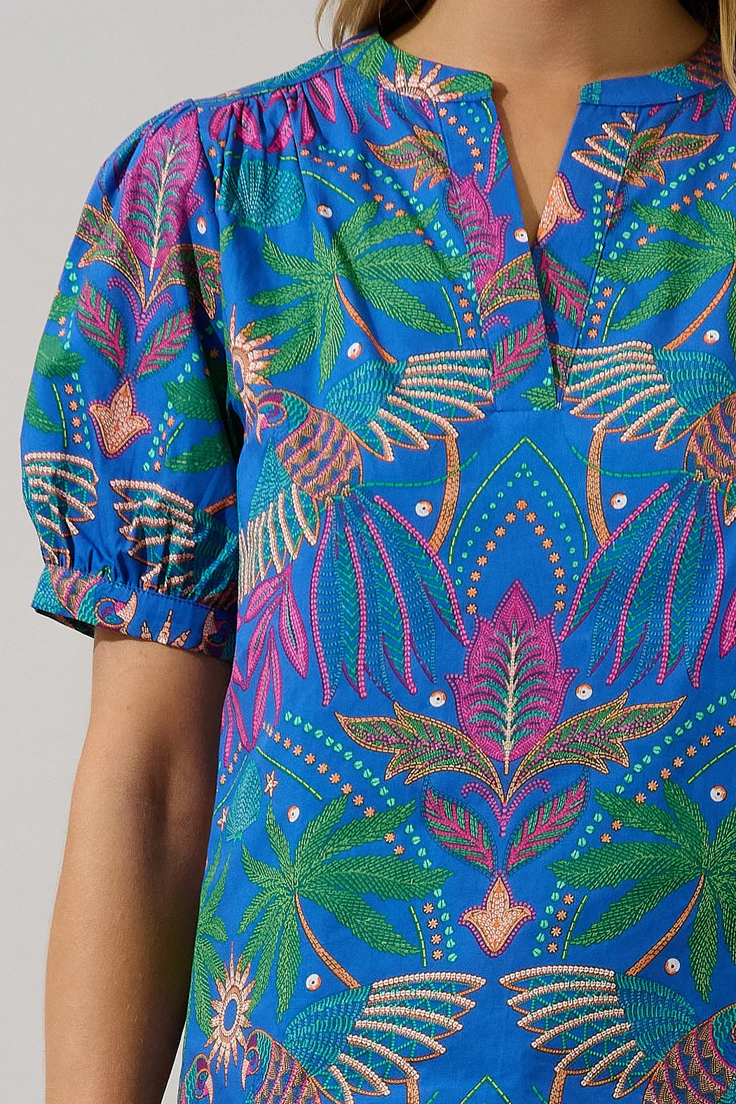 Neli Split Neck Top Yori Tropical sold by Sugarlips product image thumbnail 5