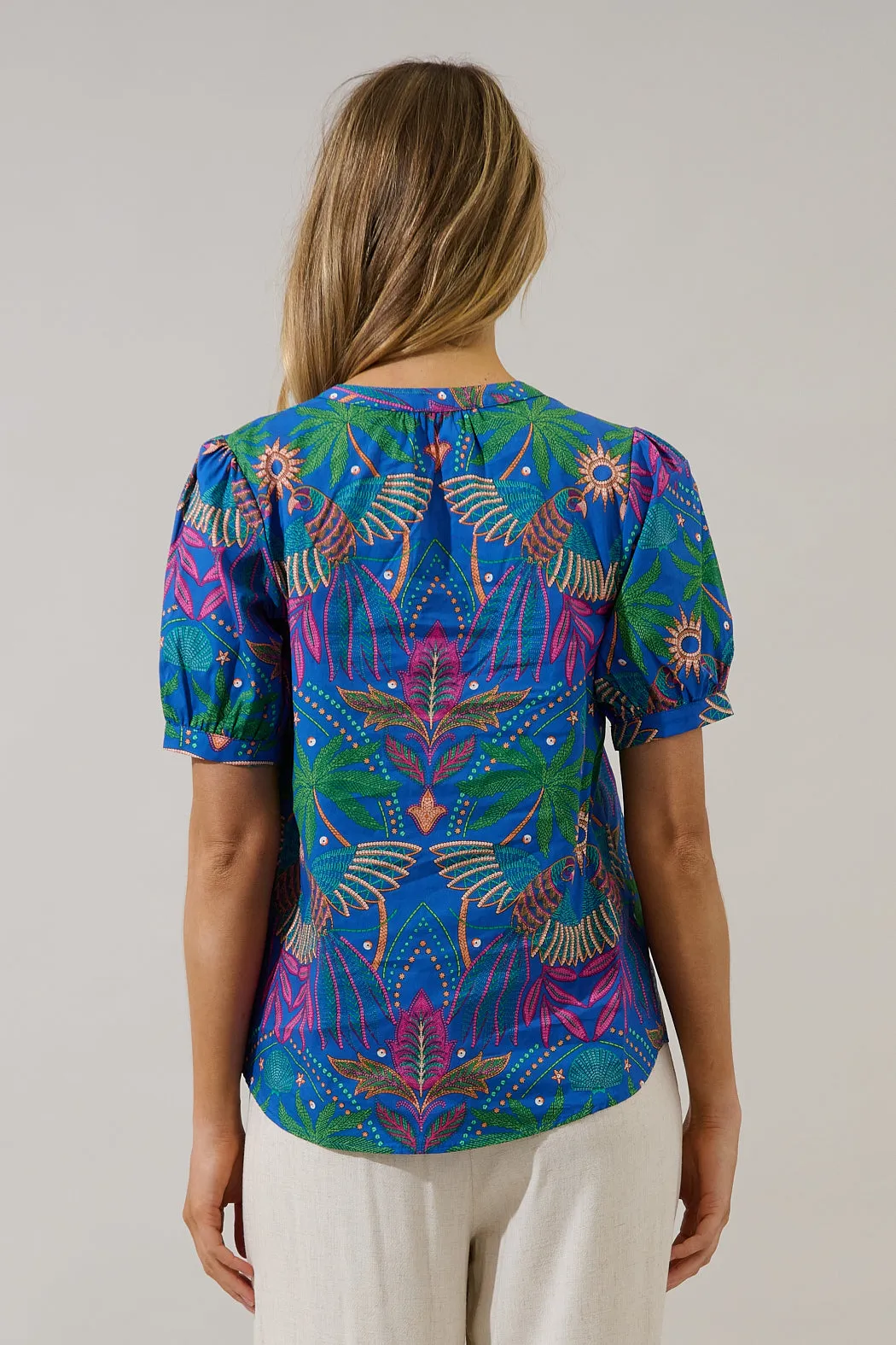 Neli Split Neck Top Yori Tropical sold by Sugarlips product image thumbnail 2