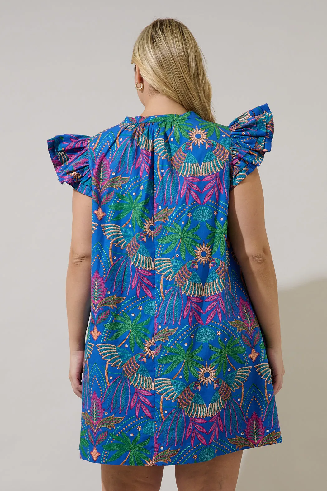 Evalyn Ruffle Mini Dress Yori Tropical Curve sold by Sugarlips product image thumbnail 2