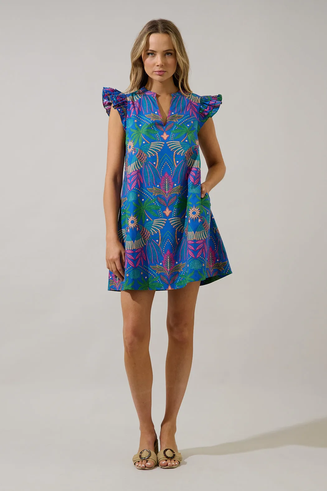 Evalyn Ruffle Mini Dress Yori Tropical sold by Sugarlips product image thumbnail 5