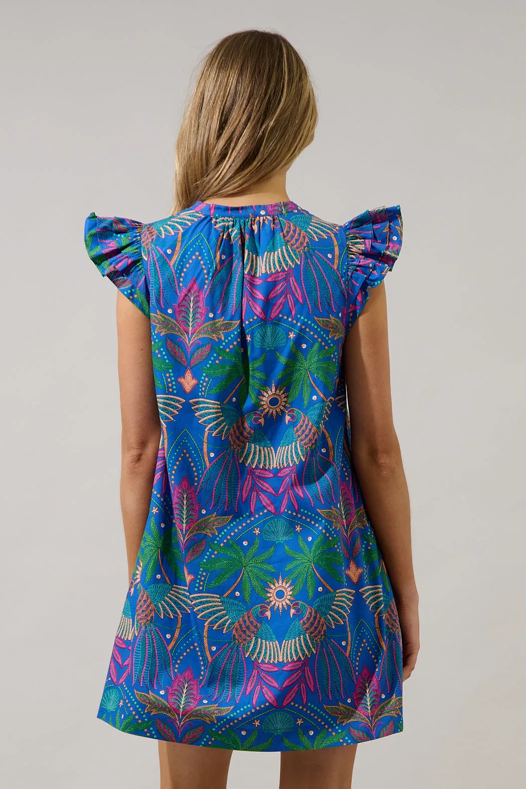 Evalyn Ruffle Mini Dress Yori Tropical sold by Sugarlips product image thumbnail 3