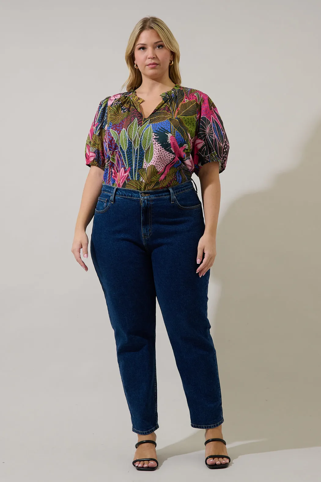 Leonor Gauze Top Jenla Tropical Curve sold by Sugarlips product image thumbnail 4