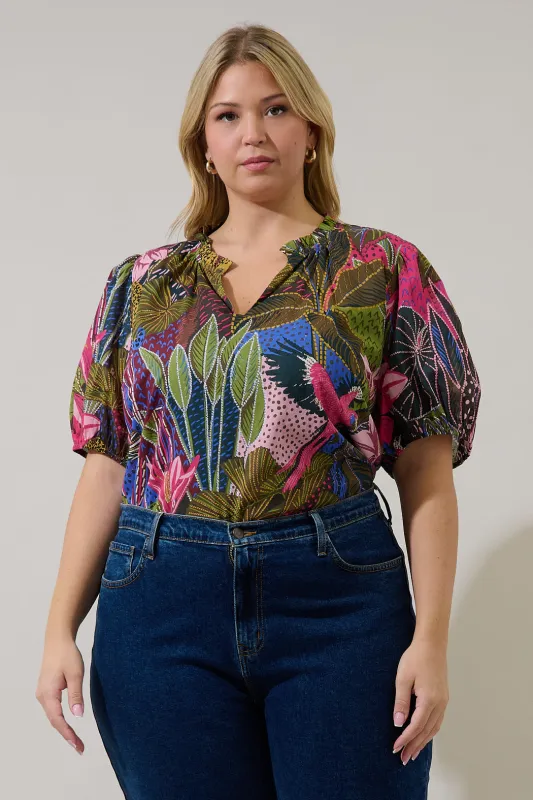 Leonor Gauze Top Jenla Tropical Curve made by Sugarlips