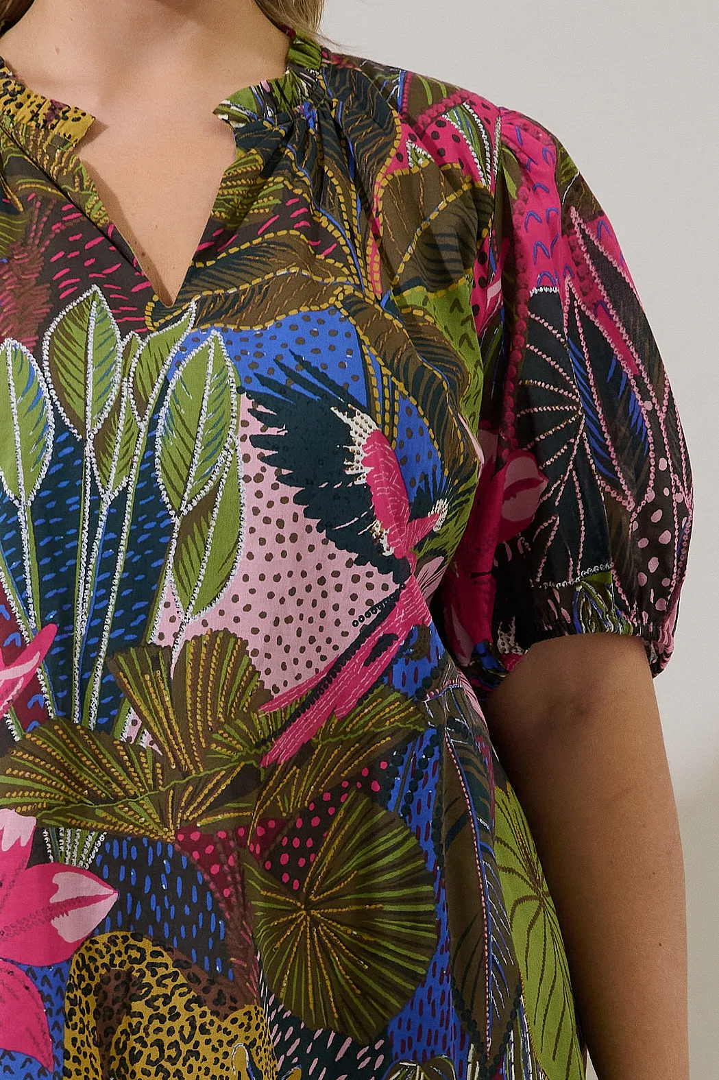 Leonor Gauze Top Jenla Tropical Curve sold by Sugarlips product image thumbnail 5