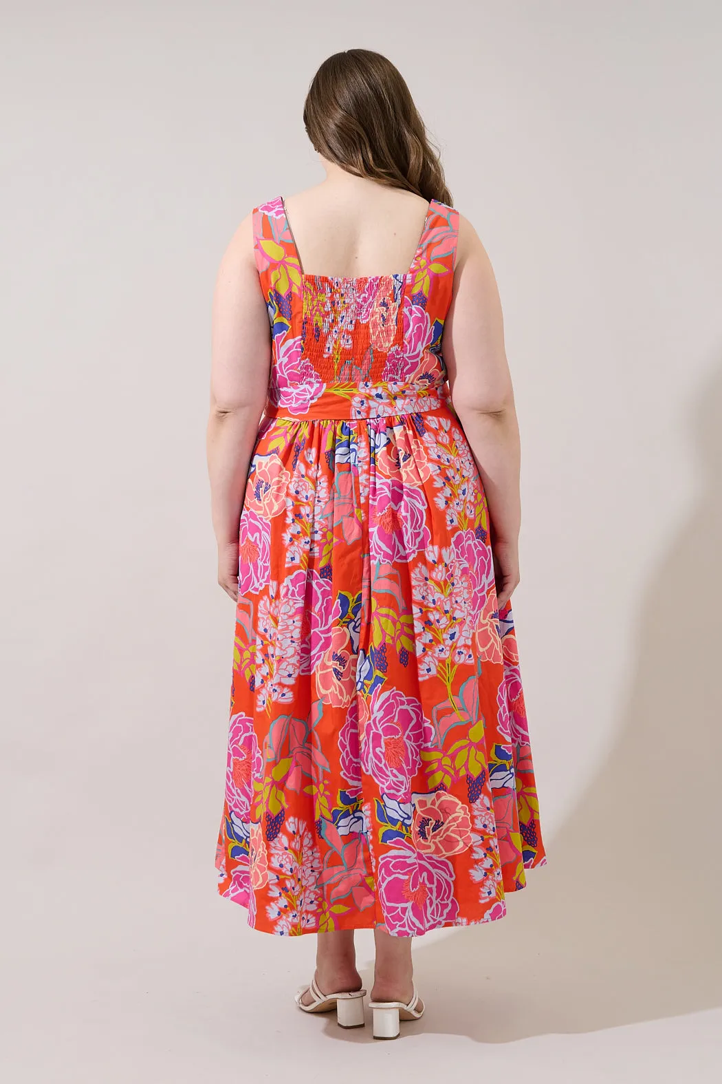 Rayen Sleeveless Midi Dress Dercy Floral Curve sold by Sugarlips product image thumbnail 2