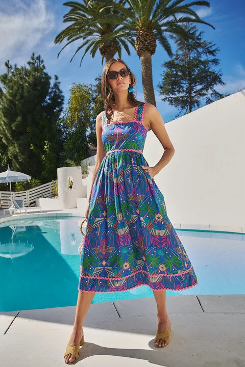 Rulley Pleated Midi Dress Yori Tropical sold by Sugarlips product image thumbnail 2