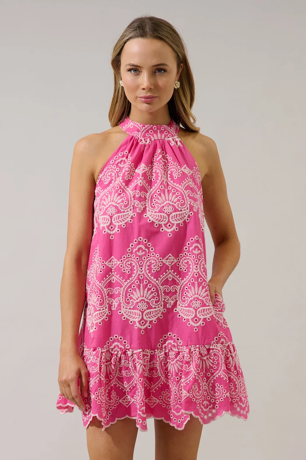 Laly Mini Ruffle Dress Dariet Eyelet sold by Sugarlips product image thumbnail 2