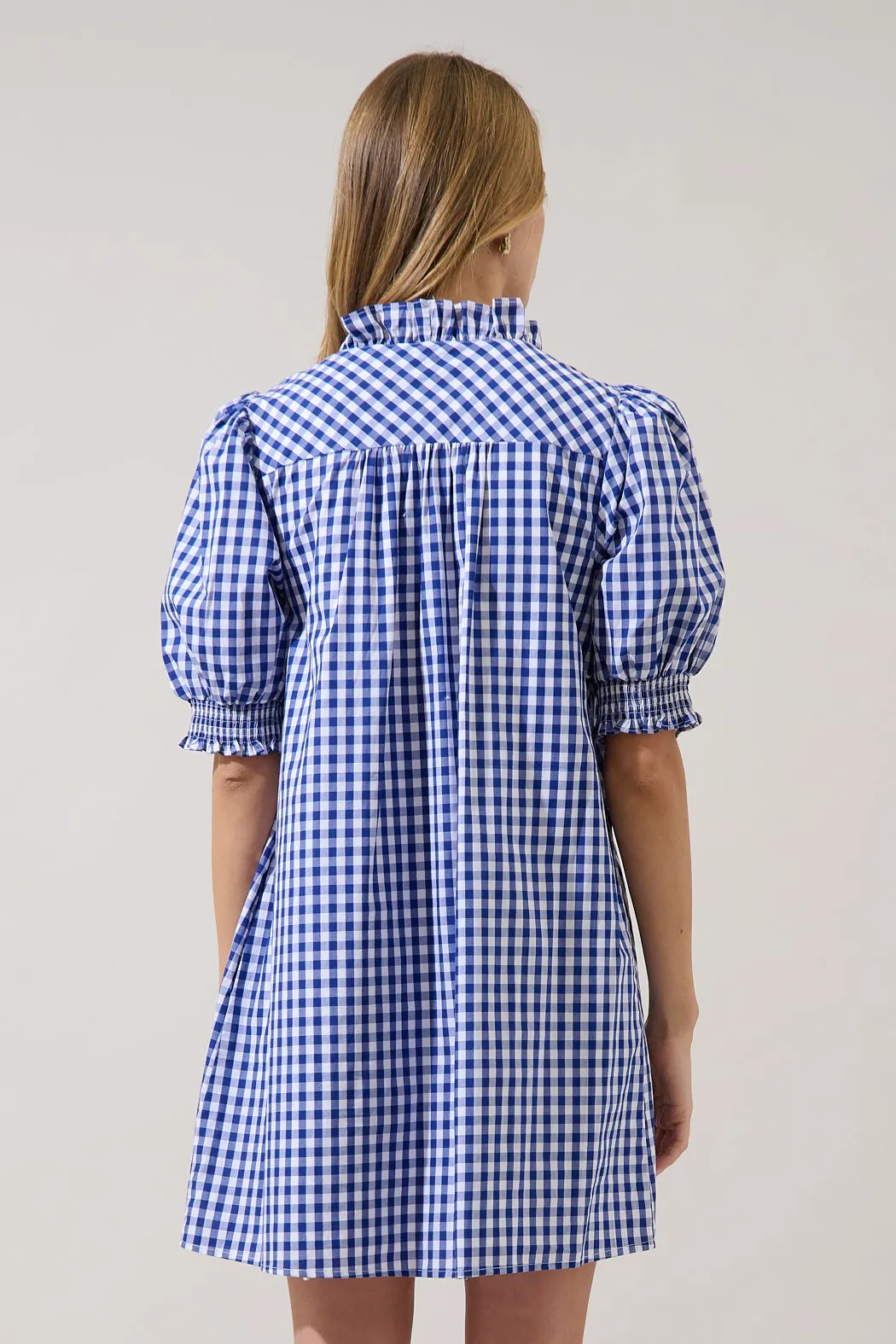 Brisla Gingham Ruffle Mini Dress sold by Sugarlips product image thumbnail 2