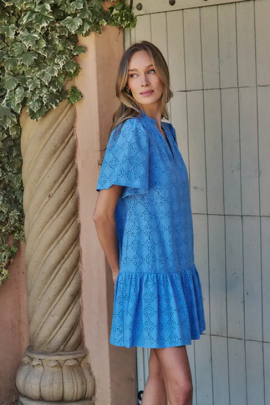 Azari Shift Mini Dress Marvan Eyelet made by Sugarlips