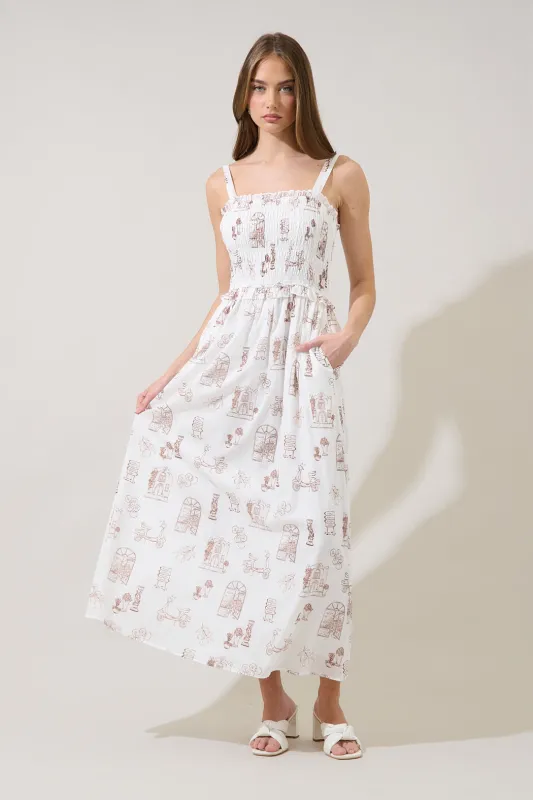 Riela Smocked Maxi Dress Toile made by Sugarlips