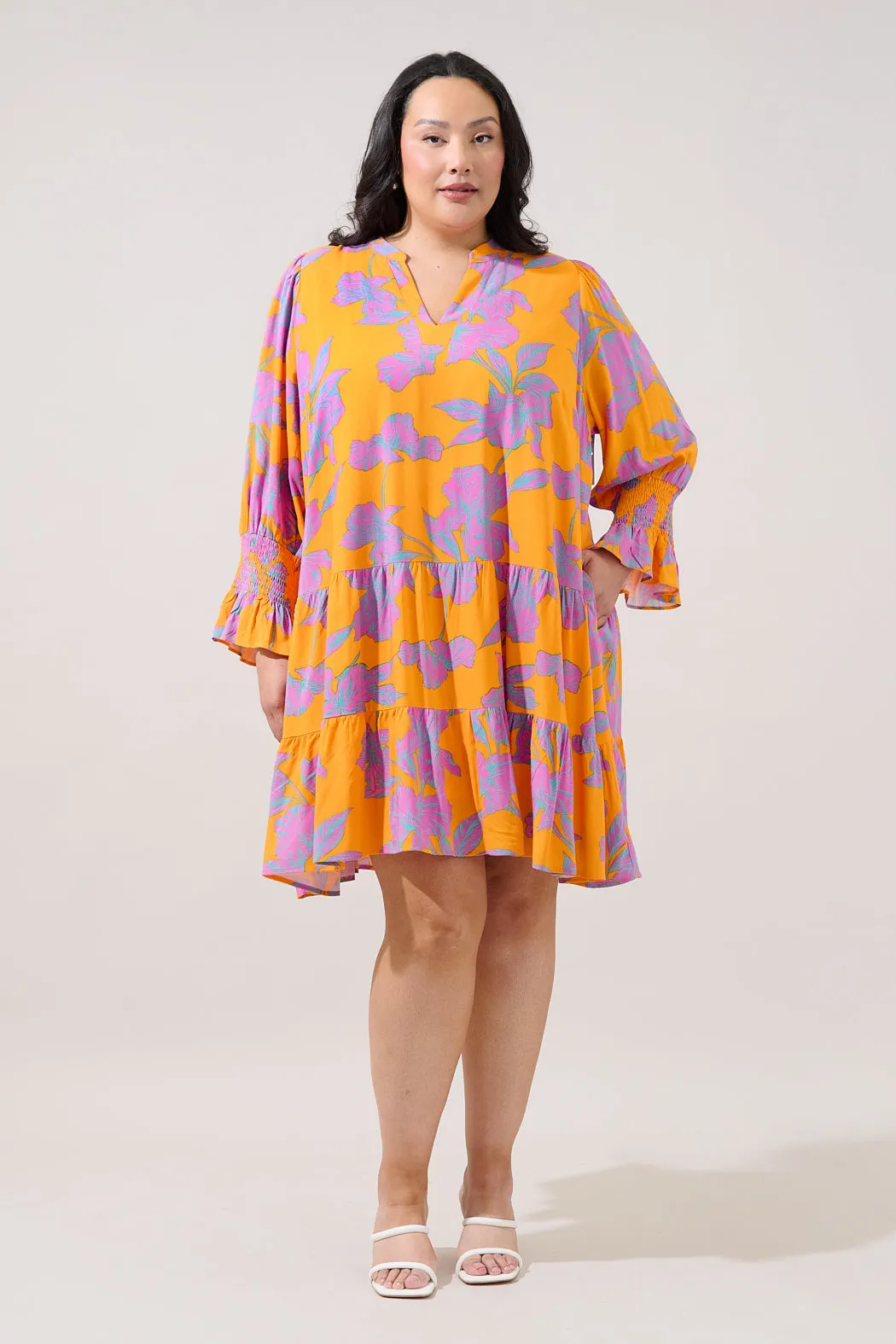 Anamy Shift Mini Dress Floral Curve sold by Sugarlips product image thumbnail 4