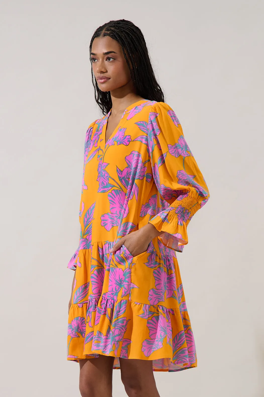 Anamy Shift Mini Dress Floral sold by Sugarlips product image thumbnail 3