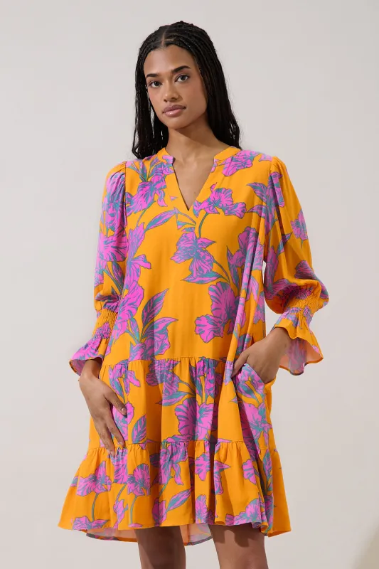 Anamy Shift Mini Dress Floral made by Sugarlips
