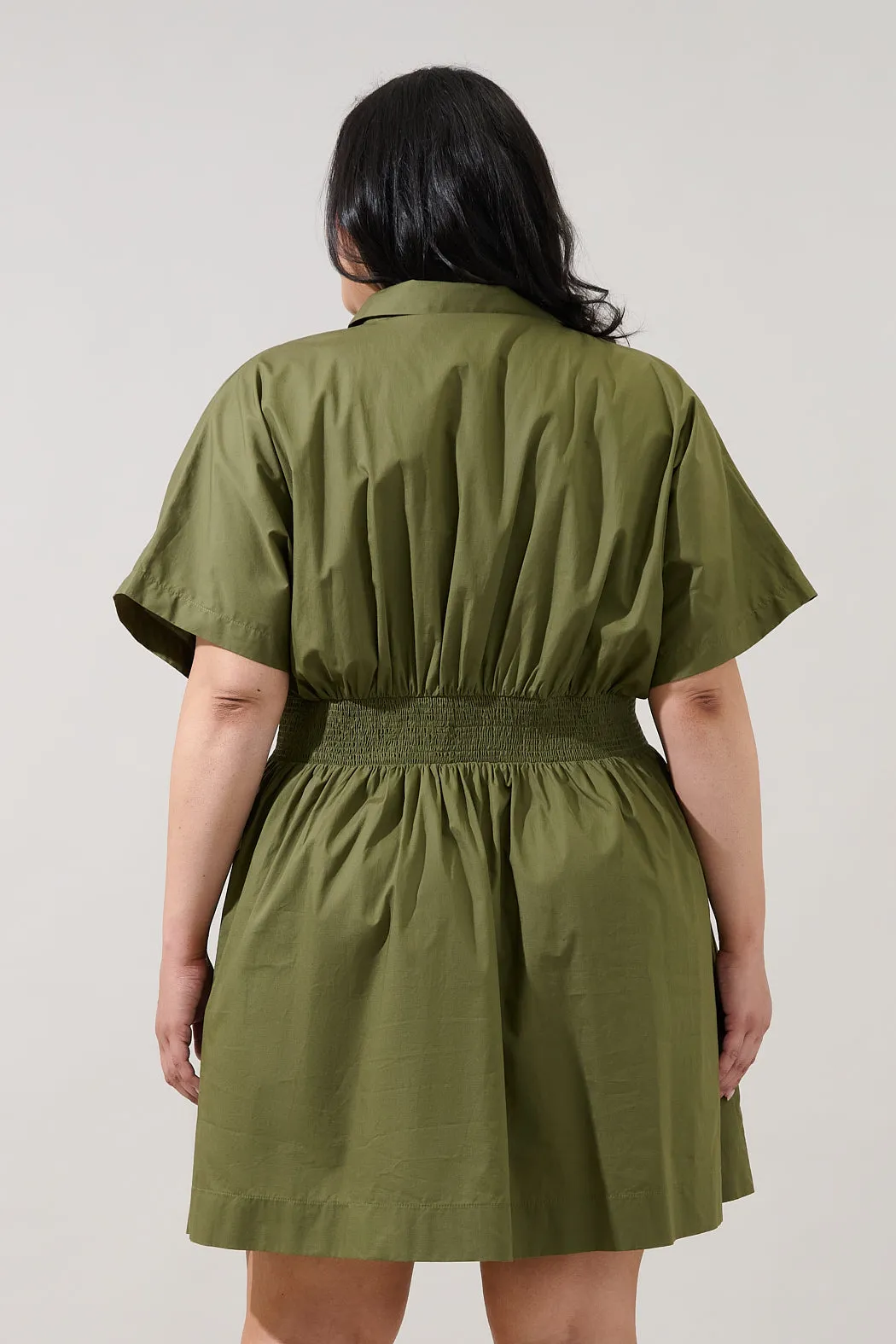 Alix Button Down Mini Dress Curve sold by Sugarlips product image thumbnail 2