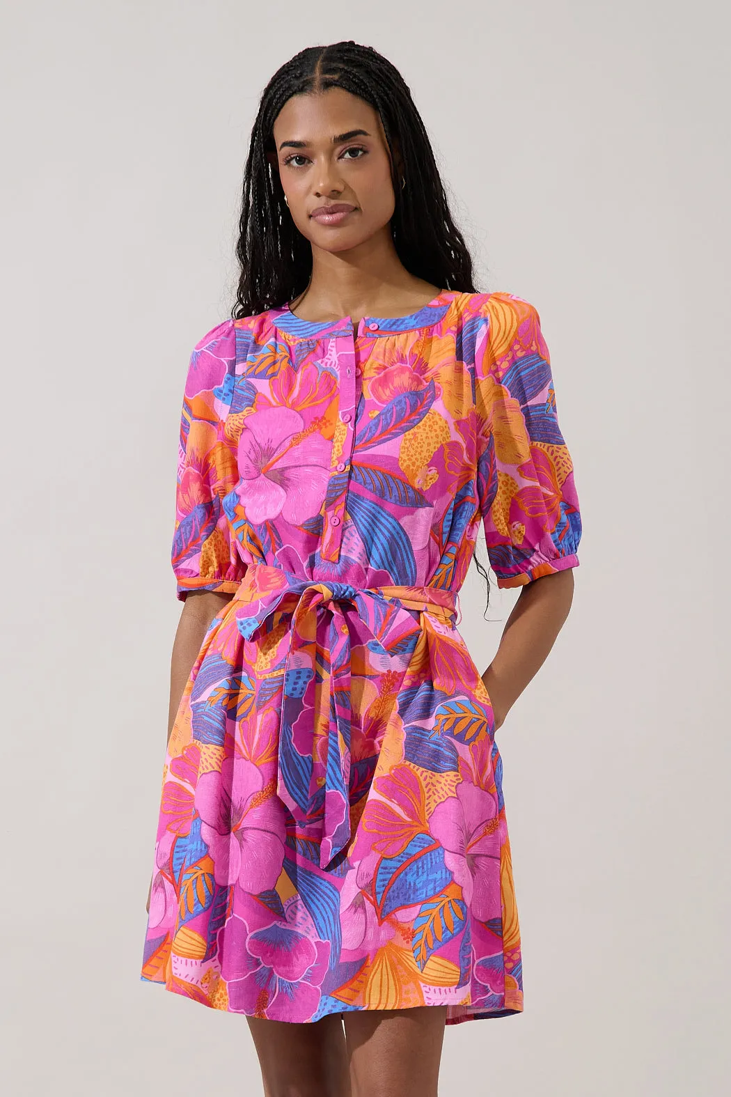 Samrie Shift Mini Dress Chelsy Floral sold by Sugarlips