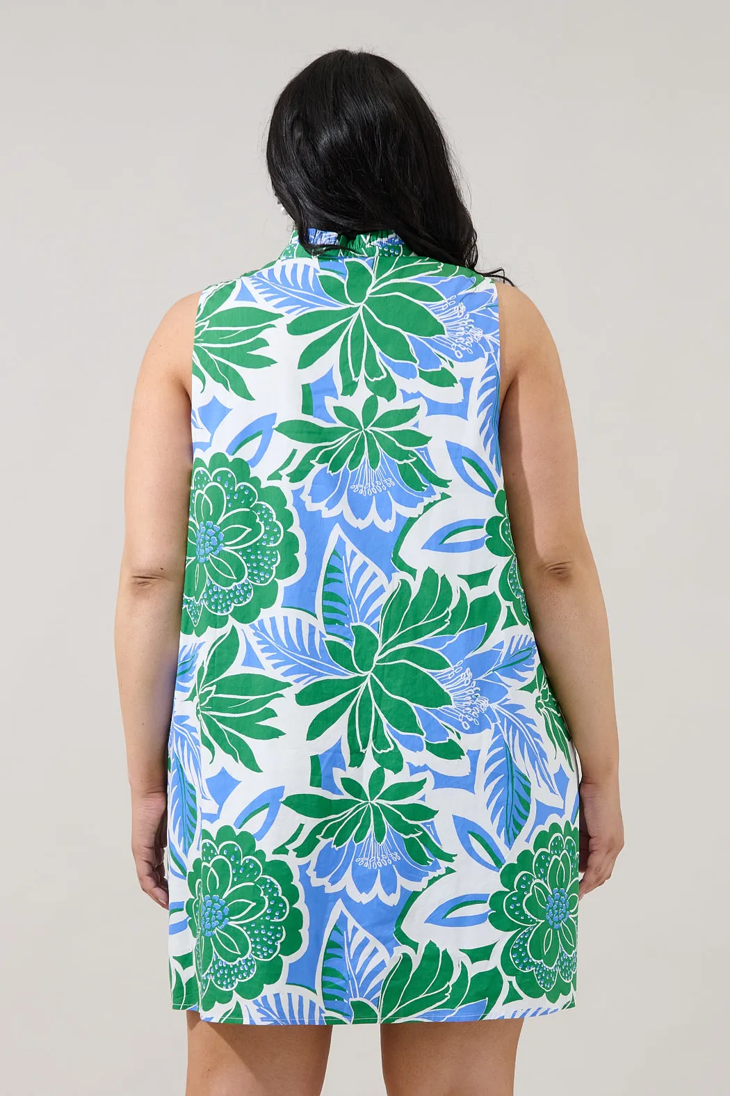 Kelsia Sleeveless Shift Mini Dress Diviny Tropical Curve sold by Sugarlips product image thumbnail 2