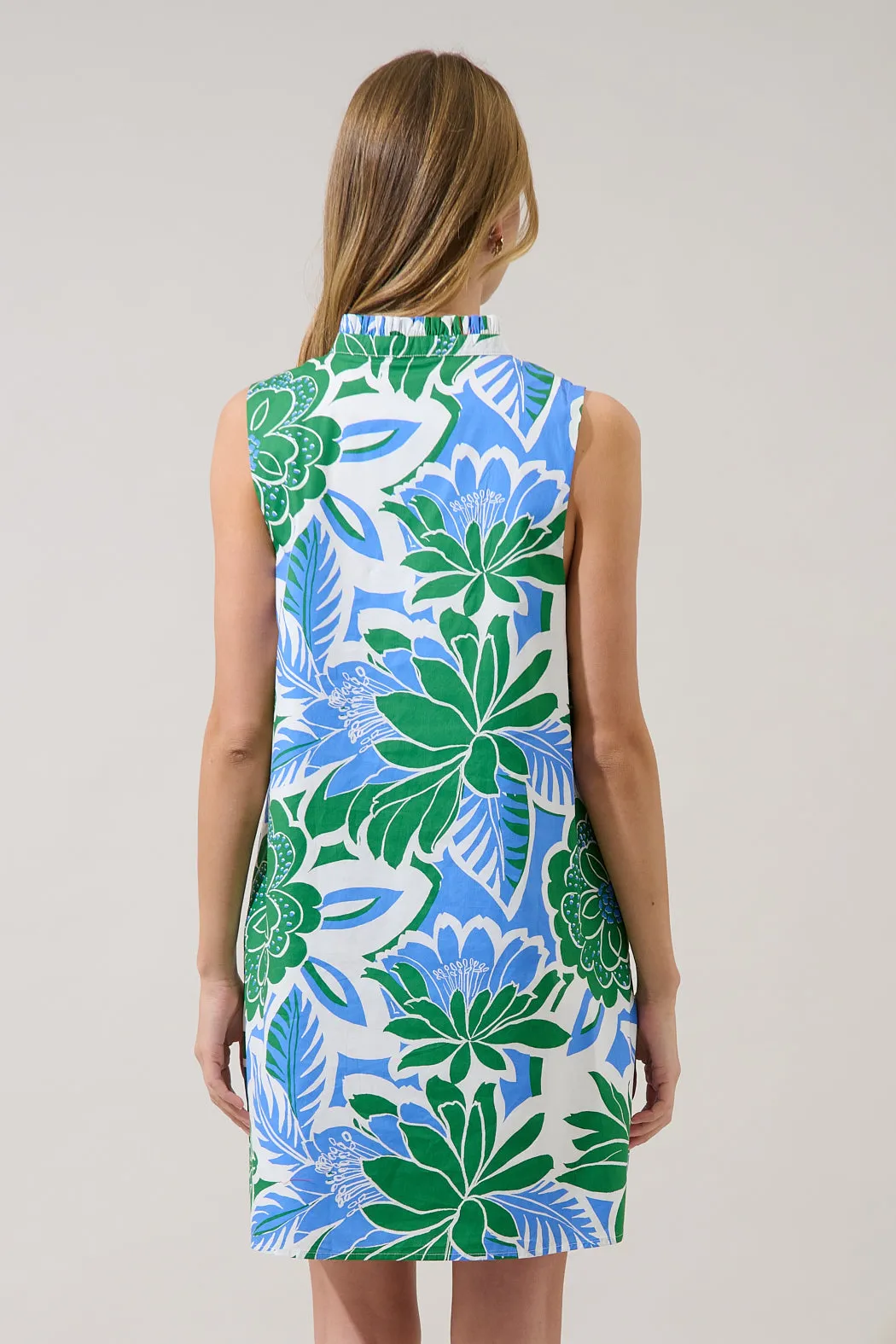 Kelsia Sleeveless Shift Mini Dress Diviny Tropical sold by Sugarlips product image thumbnail 2
