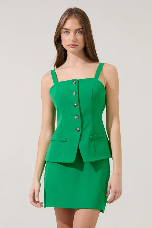 Keilani Sleeveless Button Down Top made by Sugarlips