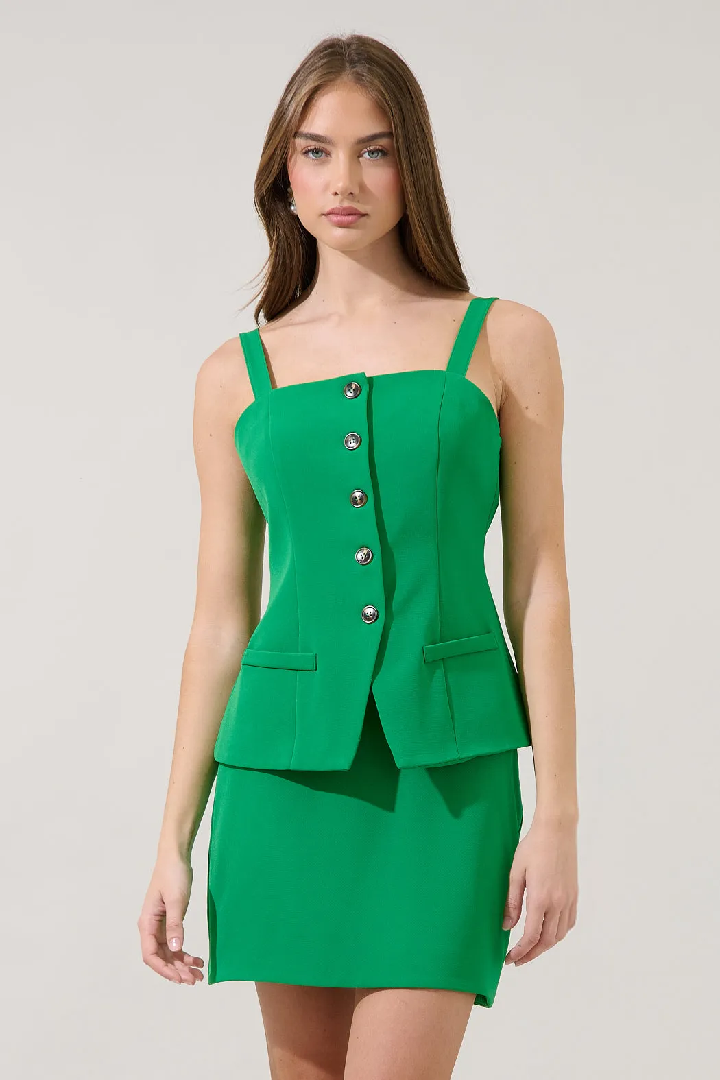Keilani Sleeveless Button Down Top sold by Sugarlips