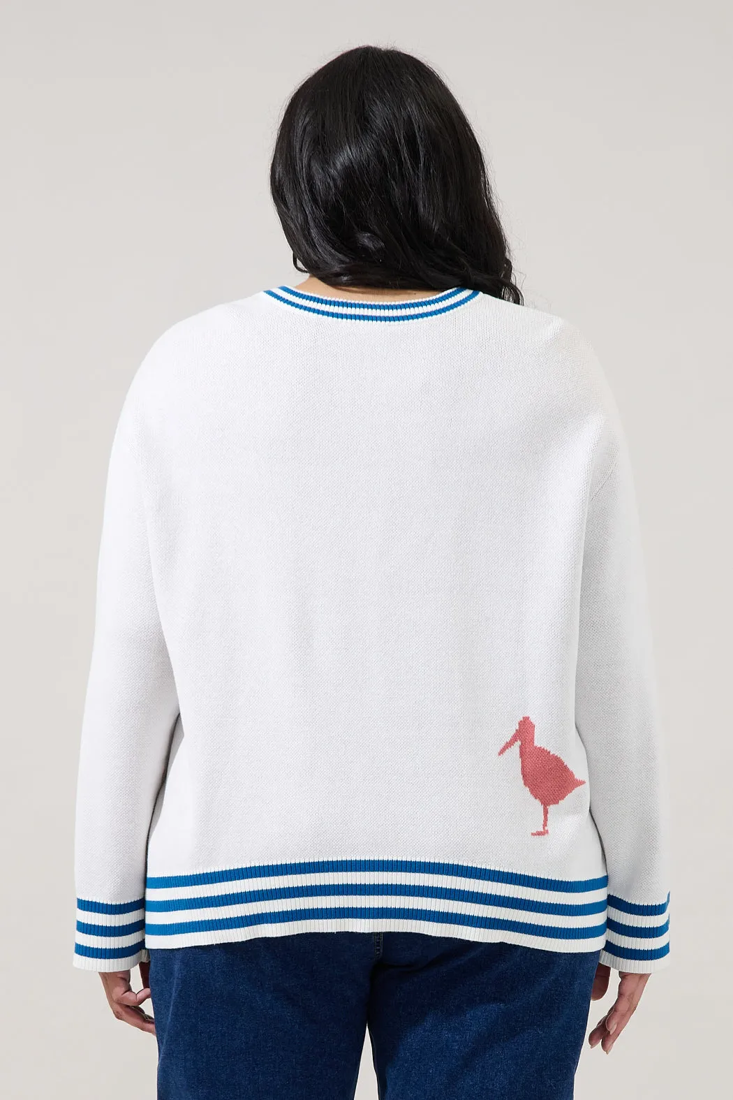 Sea Shore Ribbed Knit Sweater Curve sold by Sugarlips product image thumbnail 2
