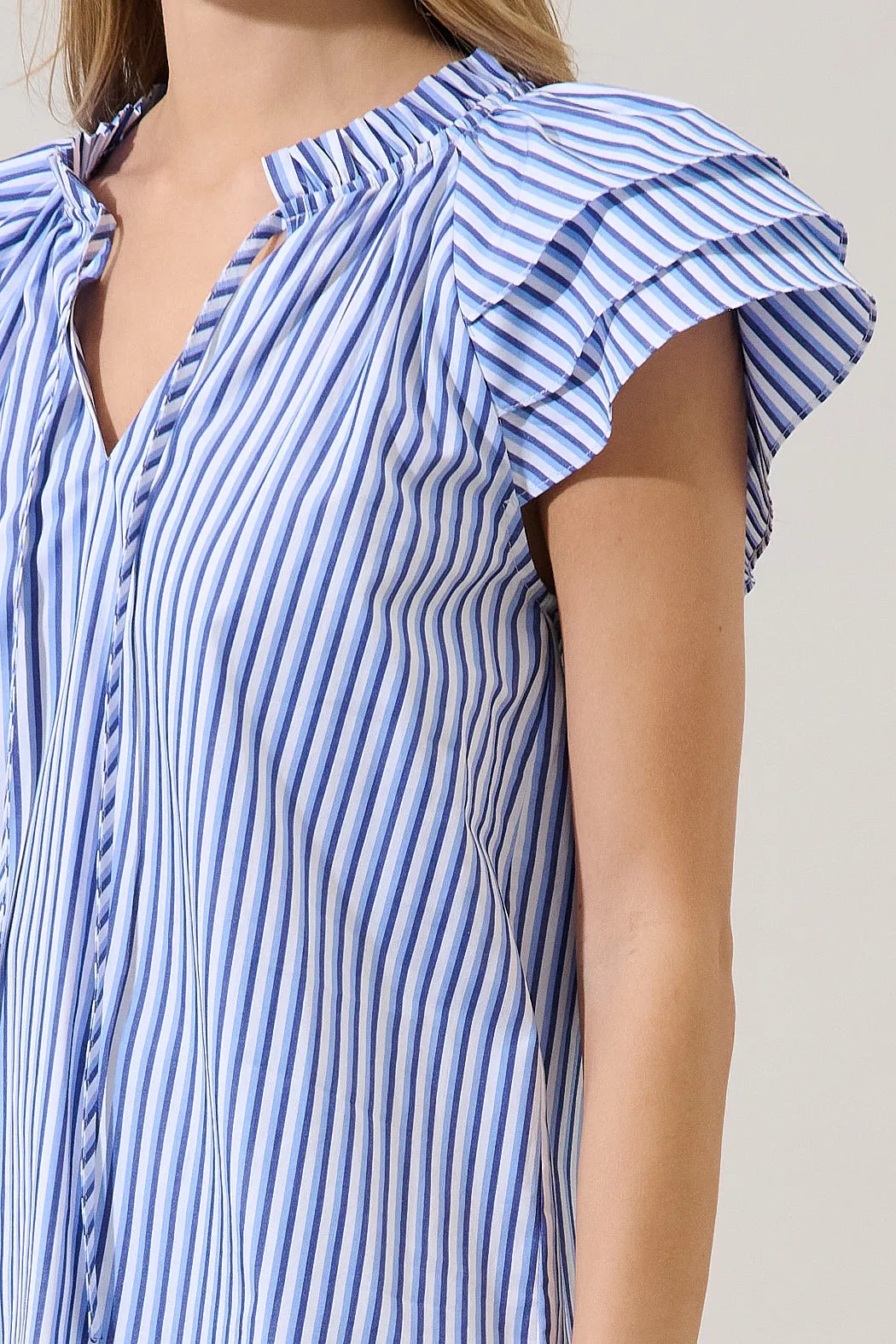 Hita Ruffle Top Messa Stripe sold by Sugarlips product image thumbnail 5