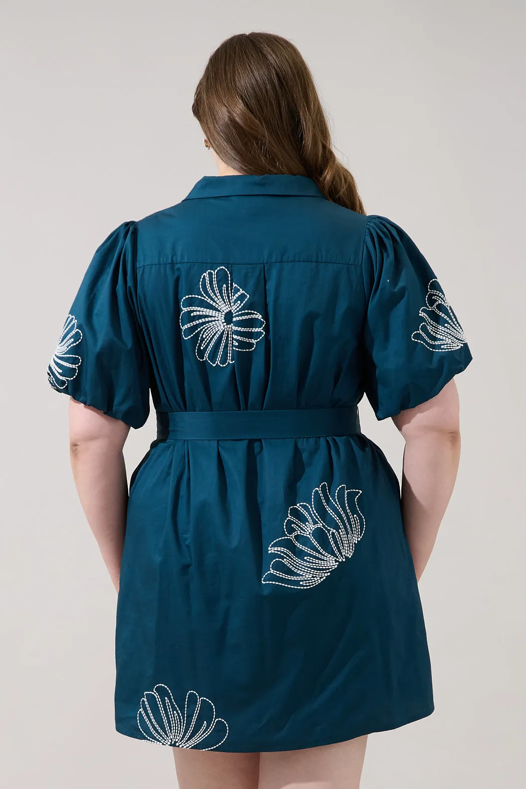 Aurely Embroidery Shirt Mini Dress Curve sold by Sugarlips product image thumbnail 2