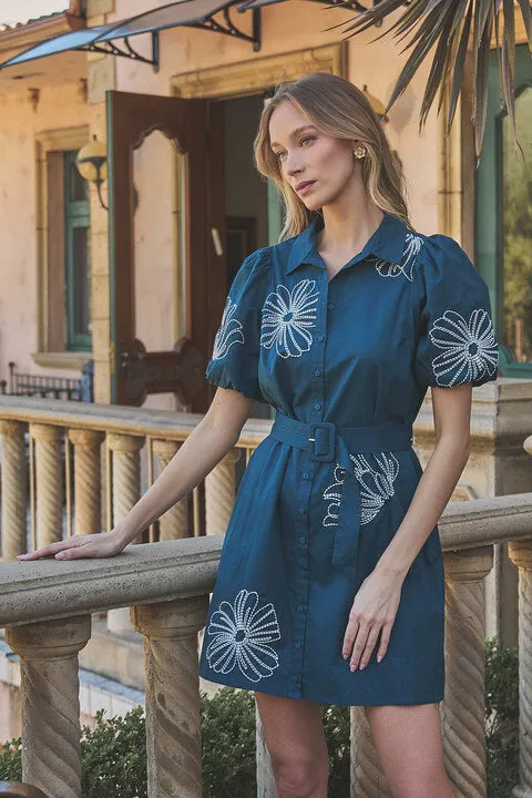 Aurely Embroidery Shirt Mini Dress sold by Sugarlips product image thumbnail 2