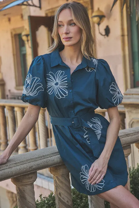 Aurely Embroidery Shirt Mini Dress sold by Sugarlips product image thumbnail 3