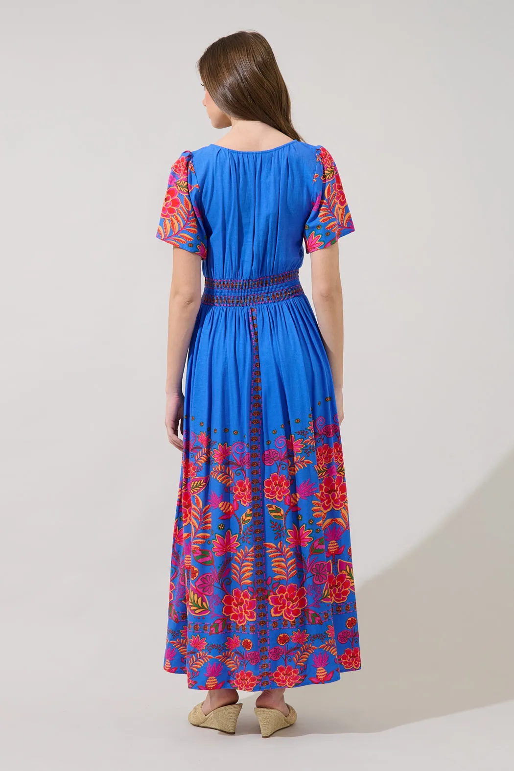 Velsia Smocked Maxi Dress Keizer Floral sold by Sugarlips product image thumbnail 3