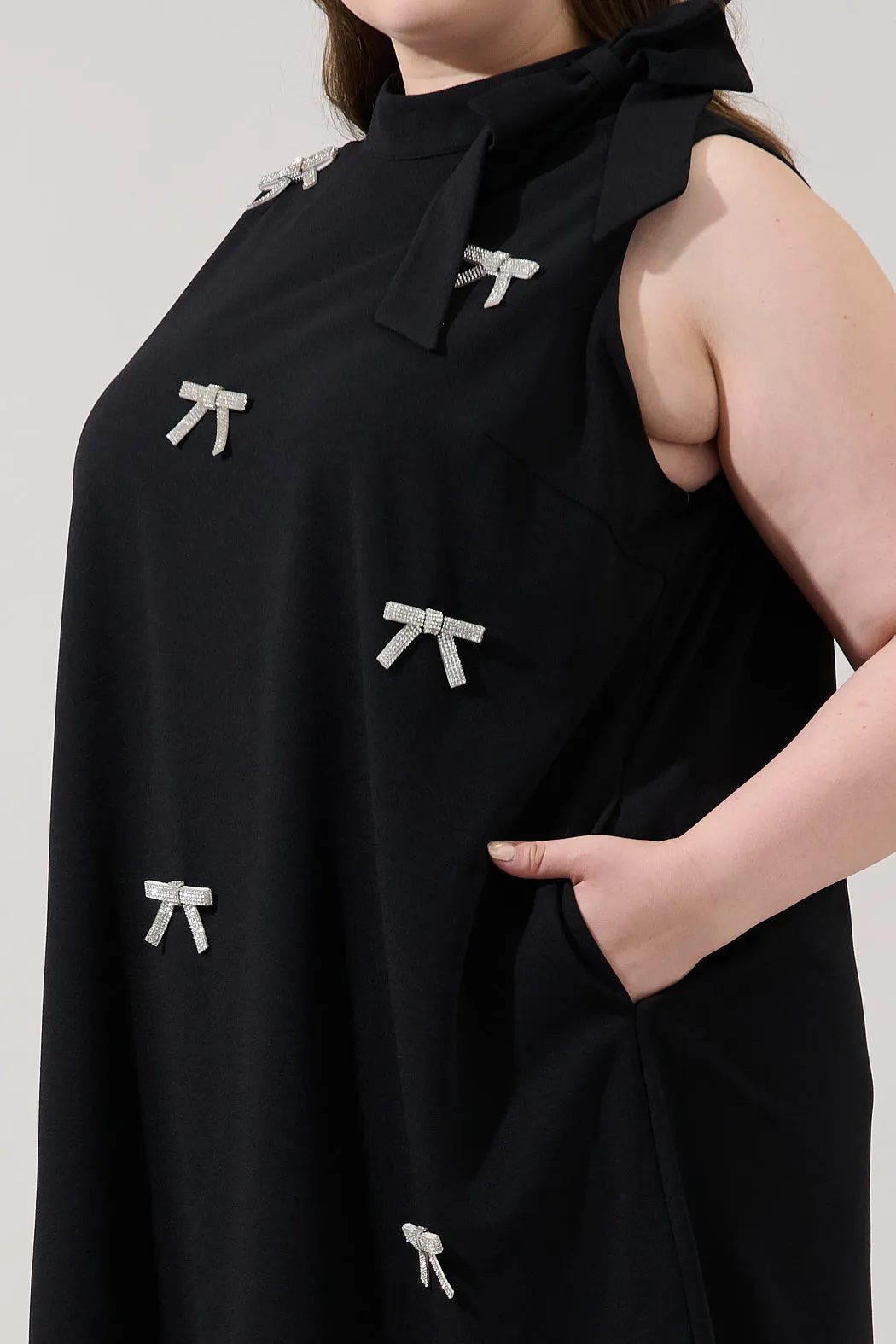 Pamelda Bow Shift Mini Dress Curve sold by Sugarlips product image thumbnail 5