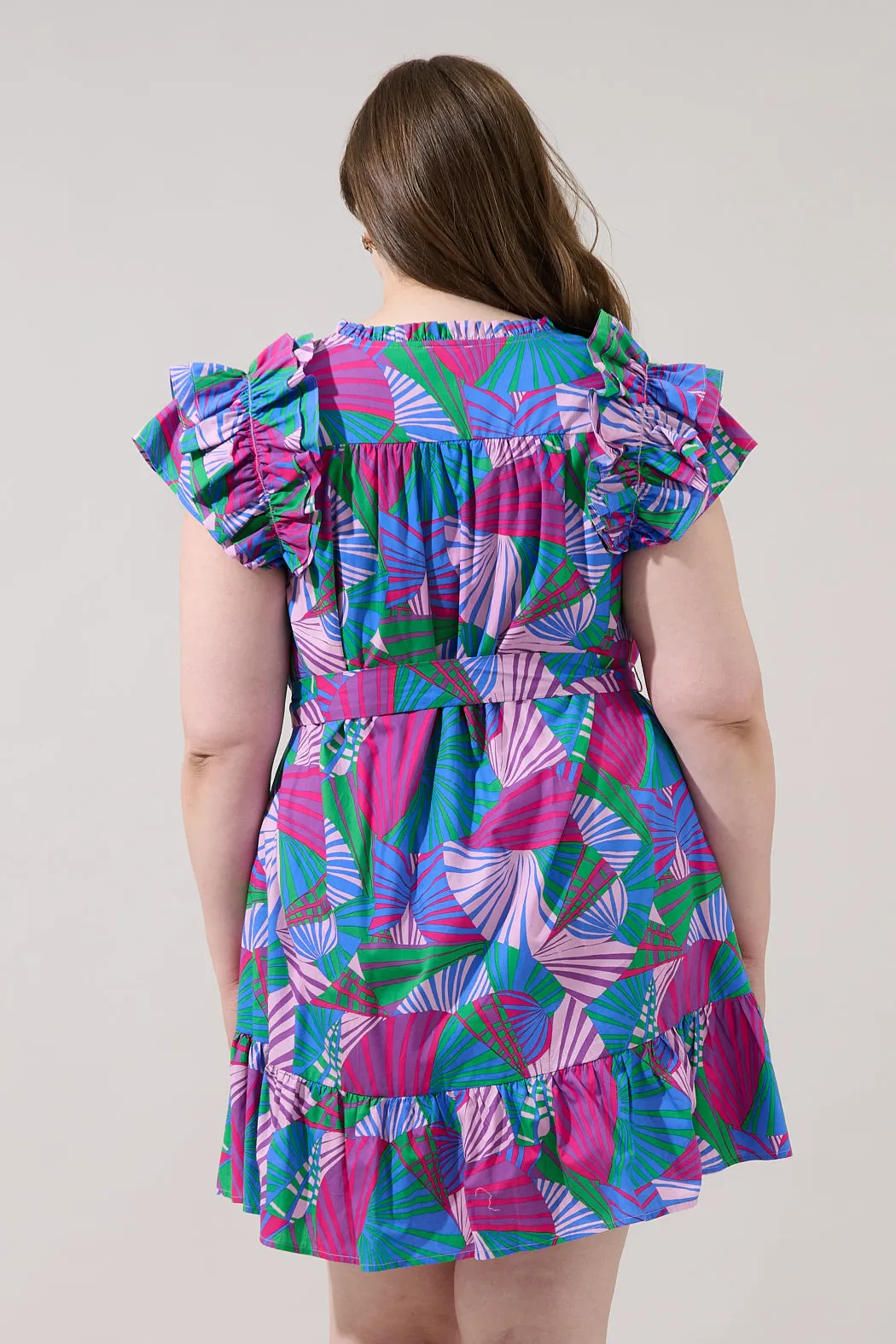 Ivona Ruffle Mini Dress Tropical Curve sold by Sugarlips product image thumbnail 2