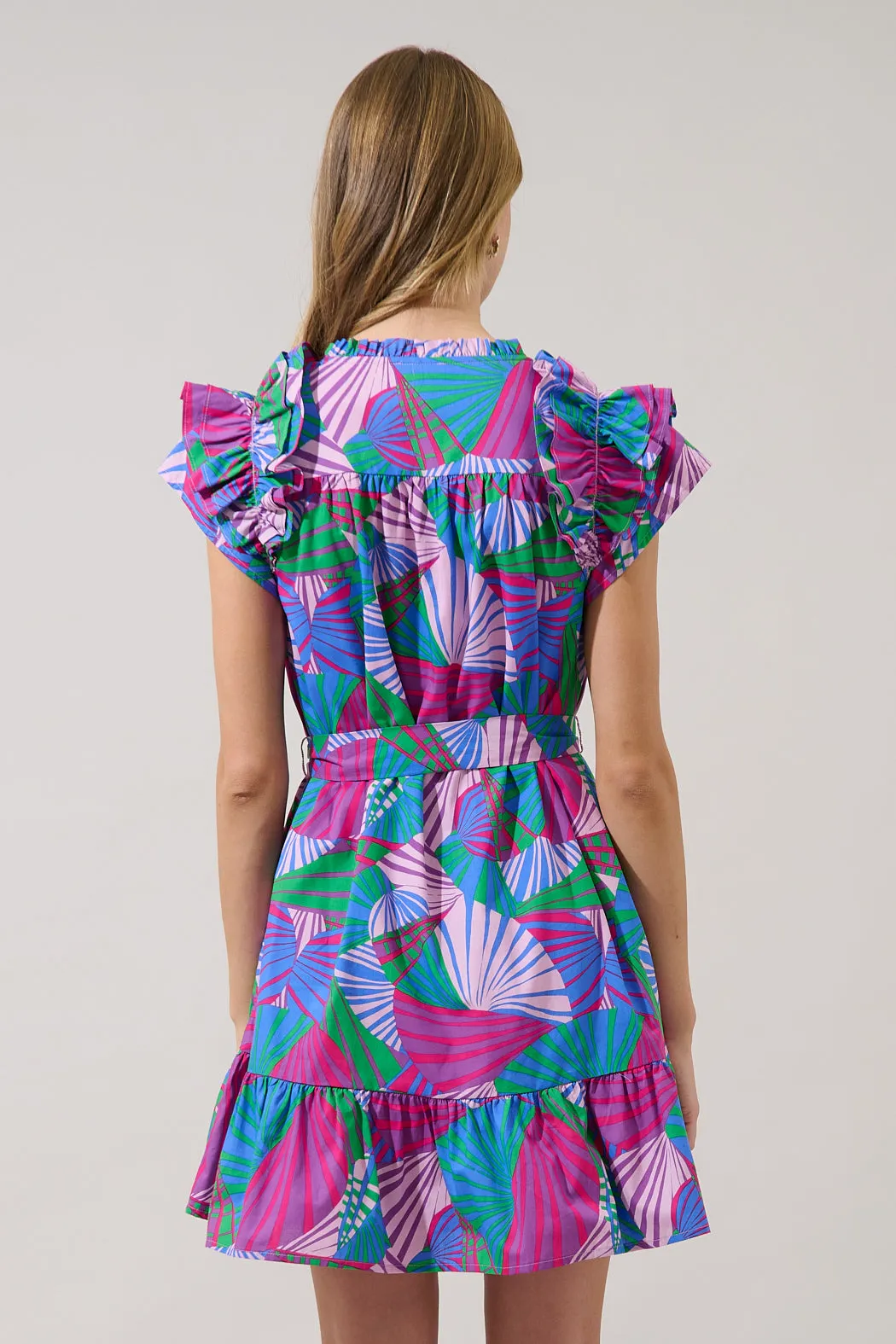 Ivona Ruffle Mini Dress Tropical sold by Sugarlips product image thumbnail 2