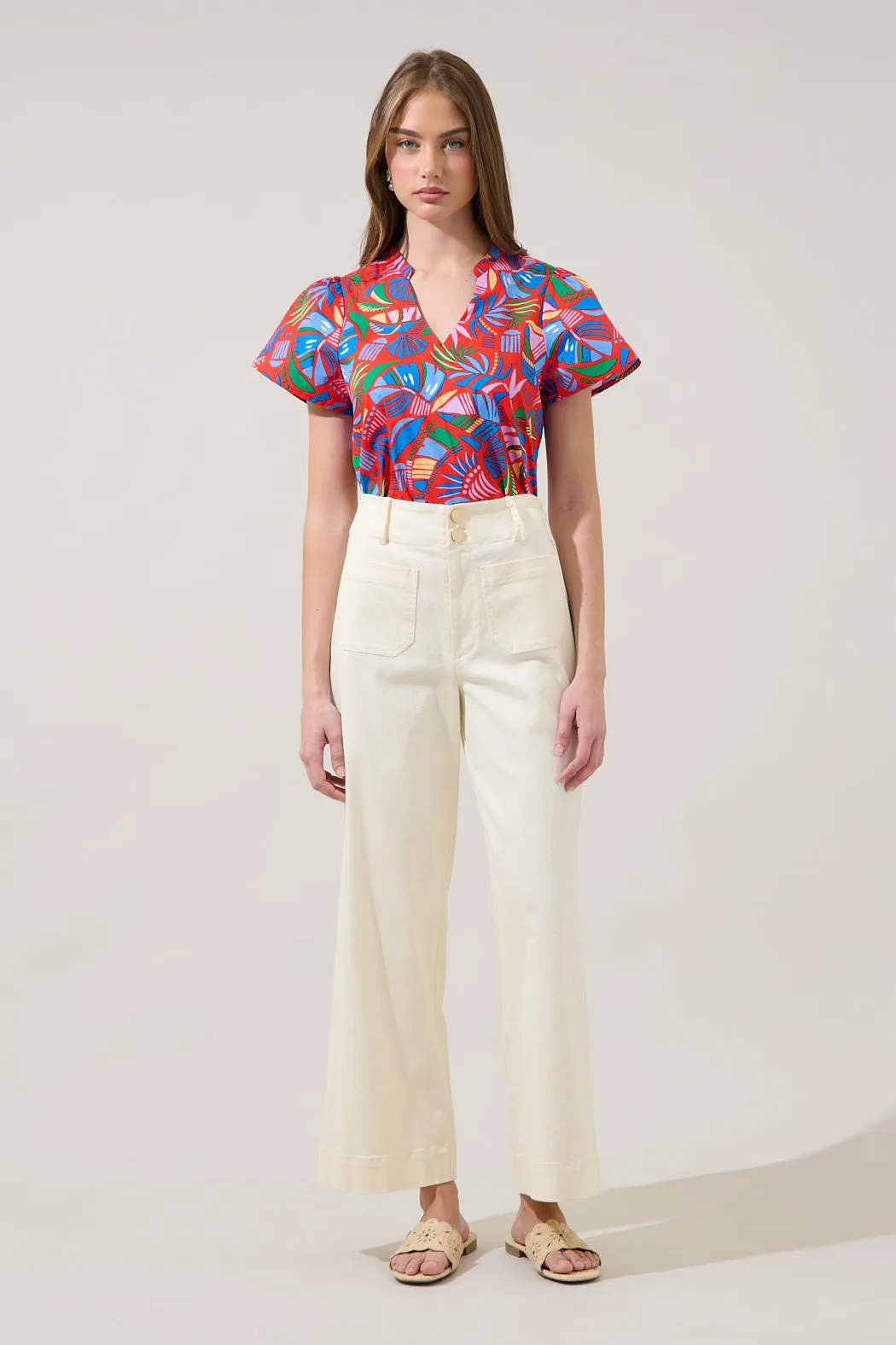 Risony Pleated Top Tropical sold by Sugarlips product image thumbnail 4