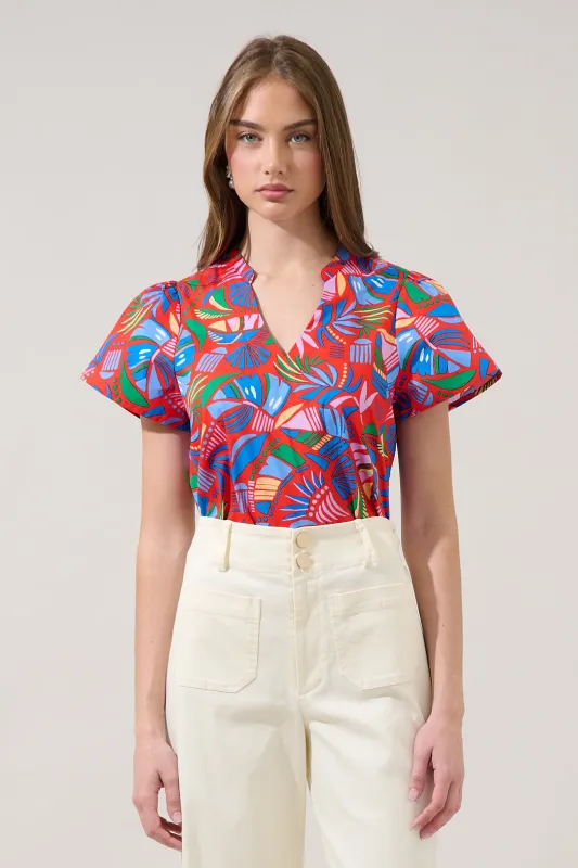 Risony Pleated Top Tropical made by Sugarlips